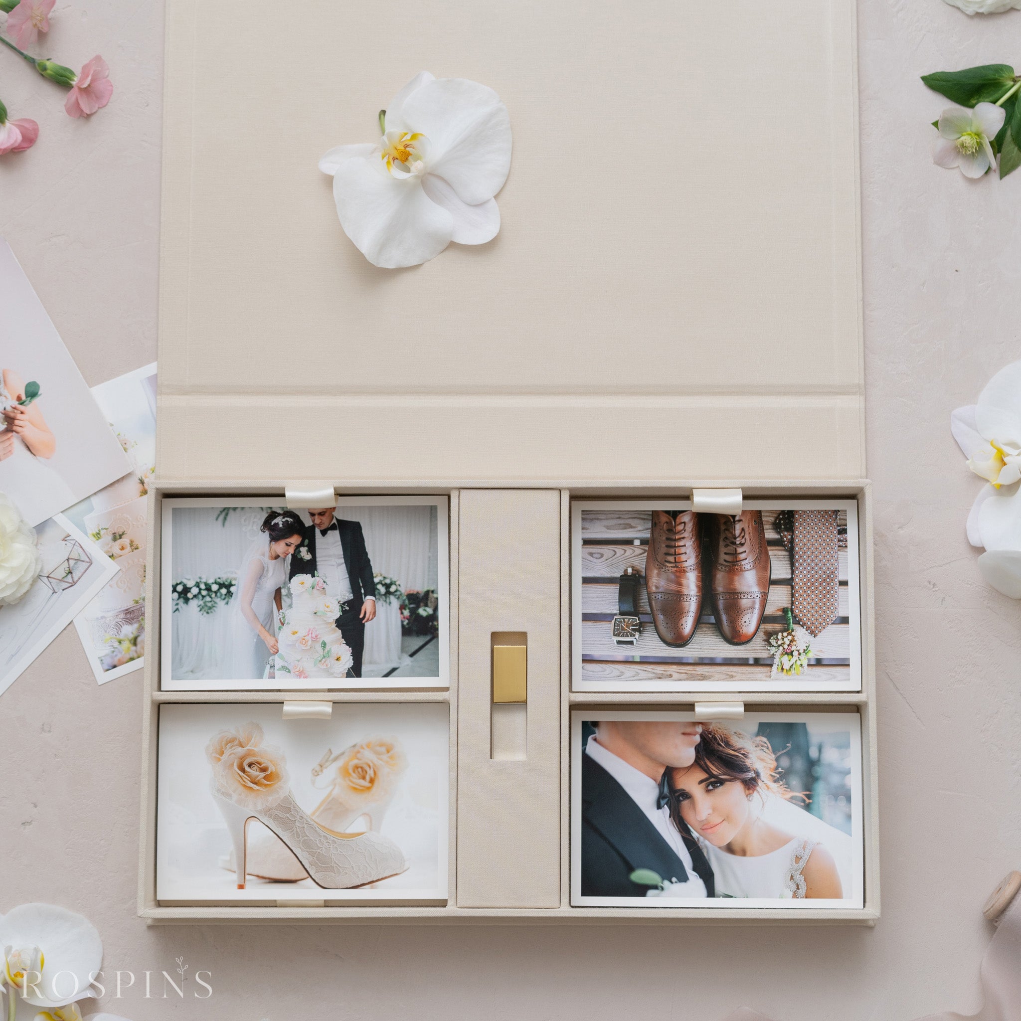 Four-compartment Photo & USB Boxes