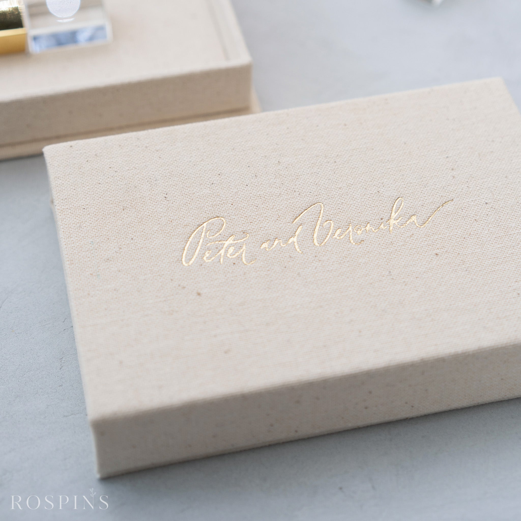 Linen USB Box - New Natural Linen