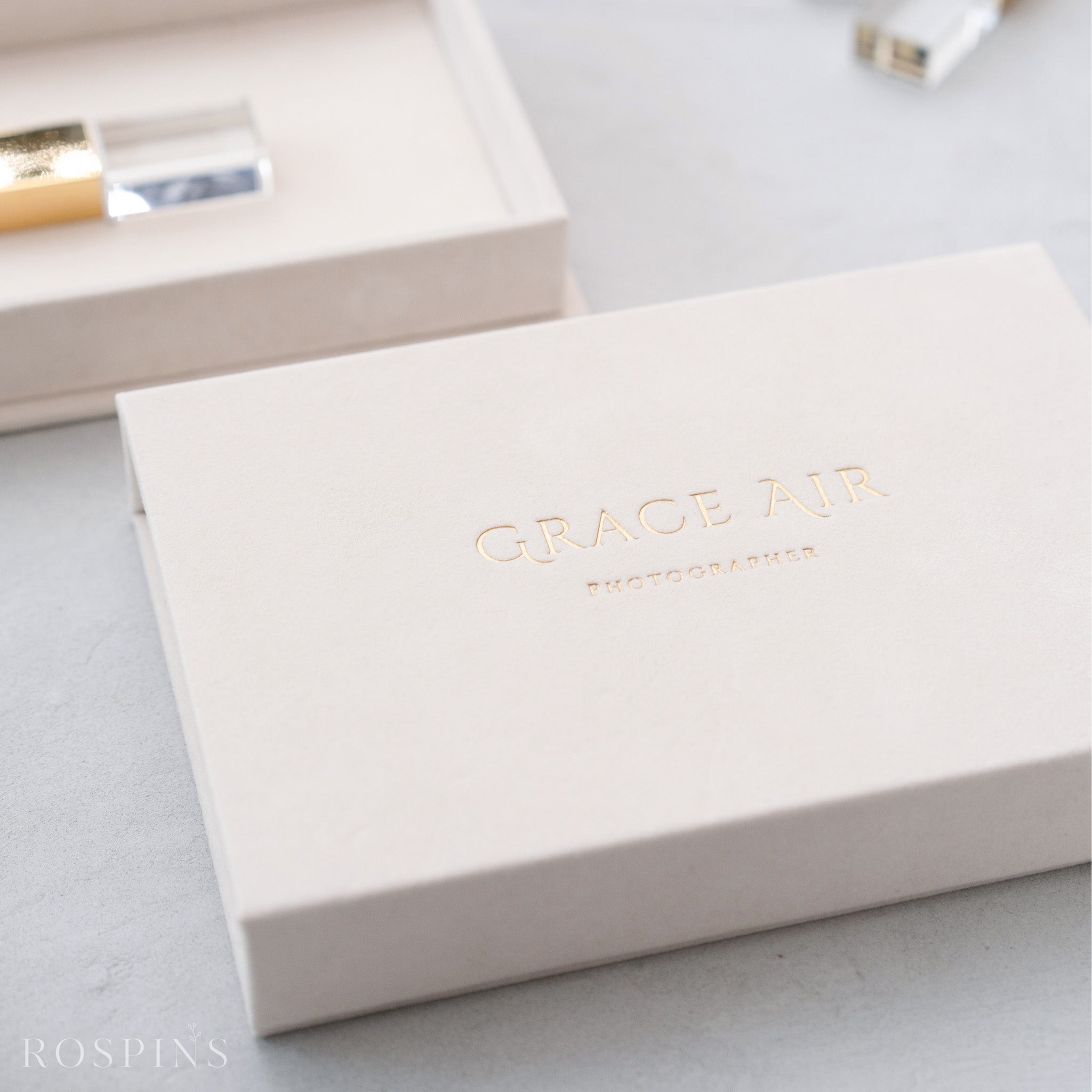 Velvet USB Box -Champagne