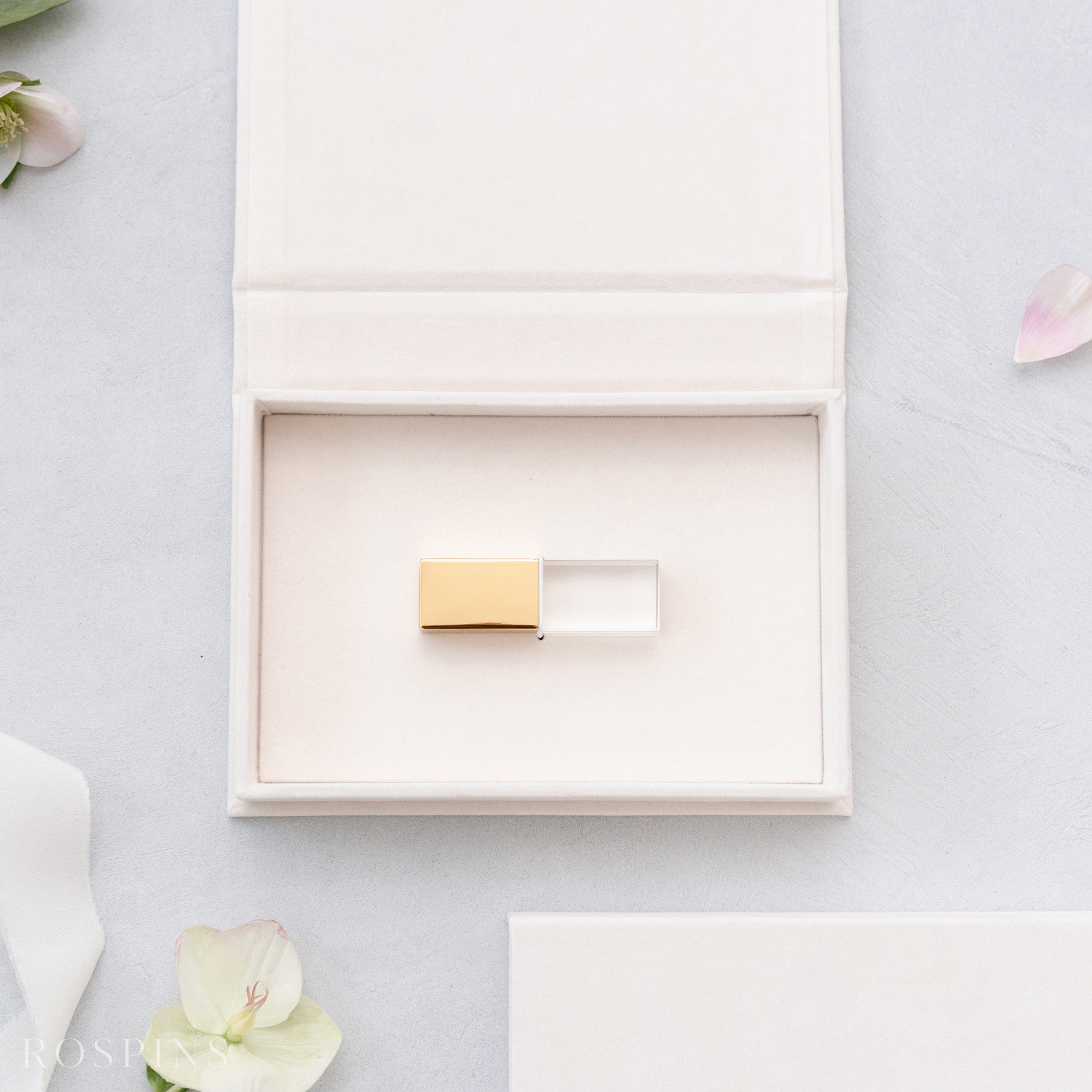 Velvet USB Box -Champagne