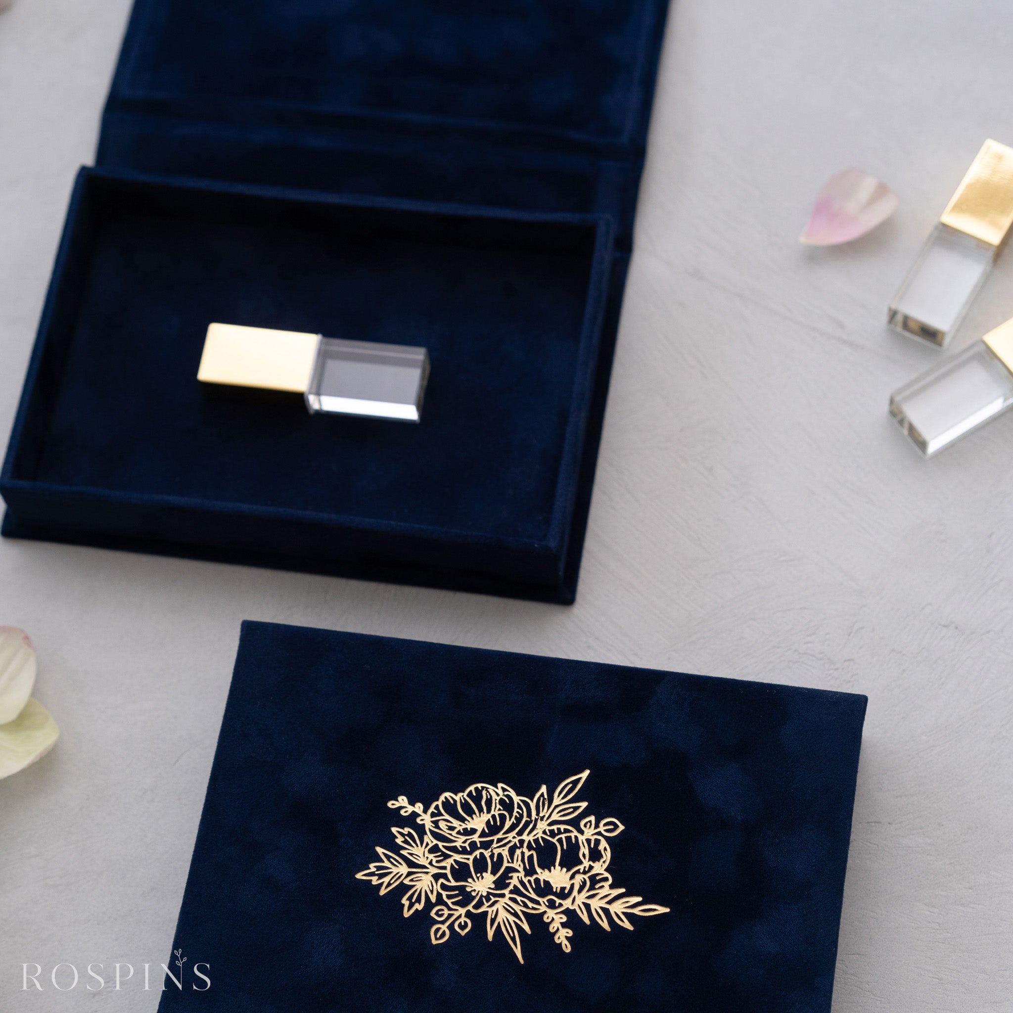 Velvet USB Box -Deep Blue