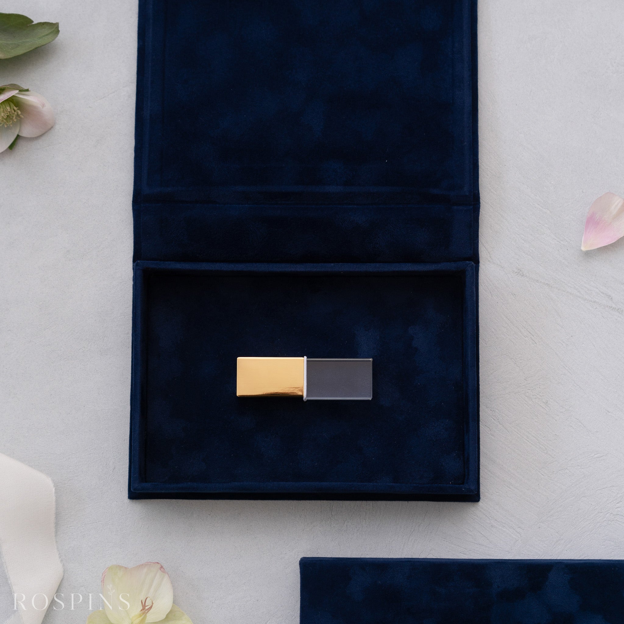 Velvet USB Box -Deep Blue