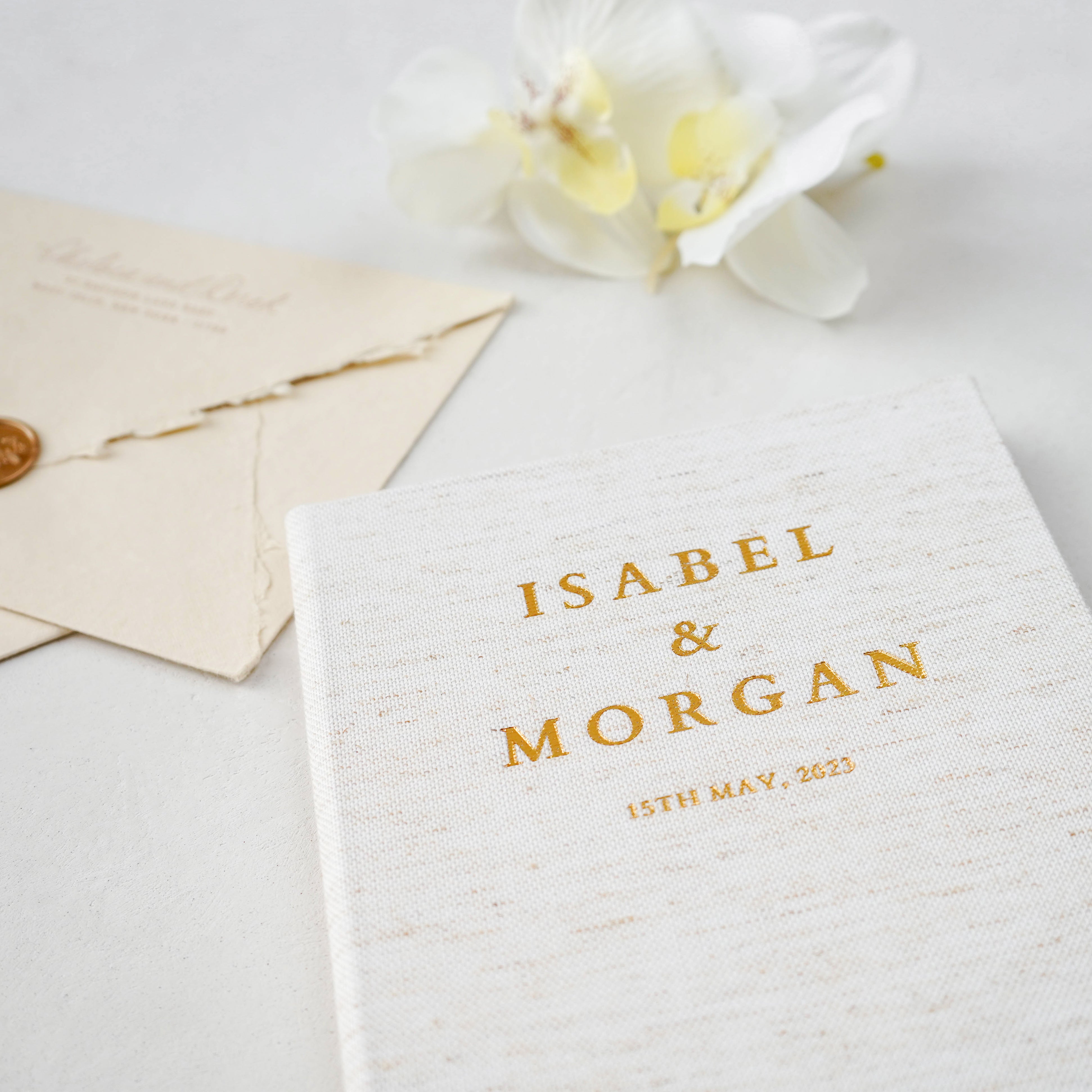 Linen Invitation Folio - Natural Linen #088