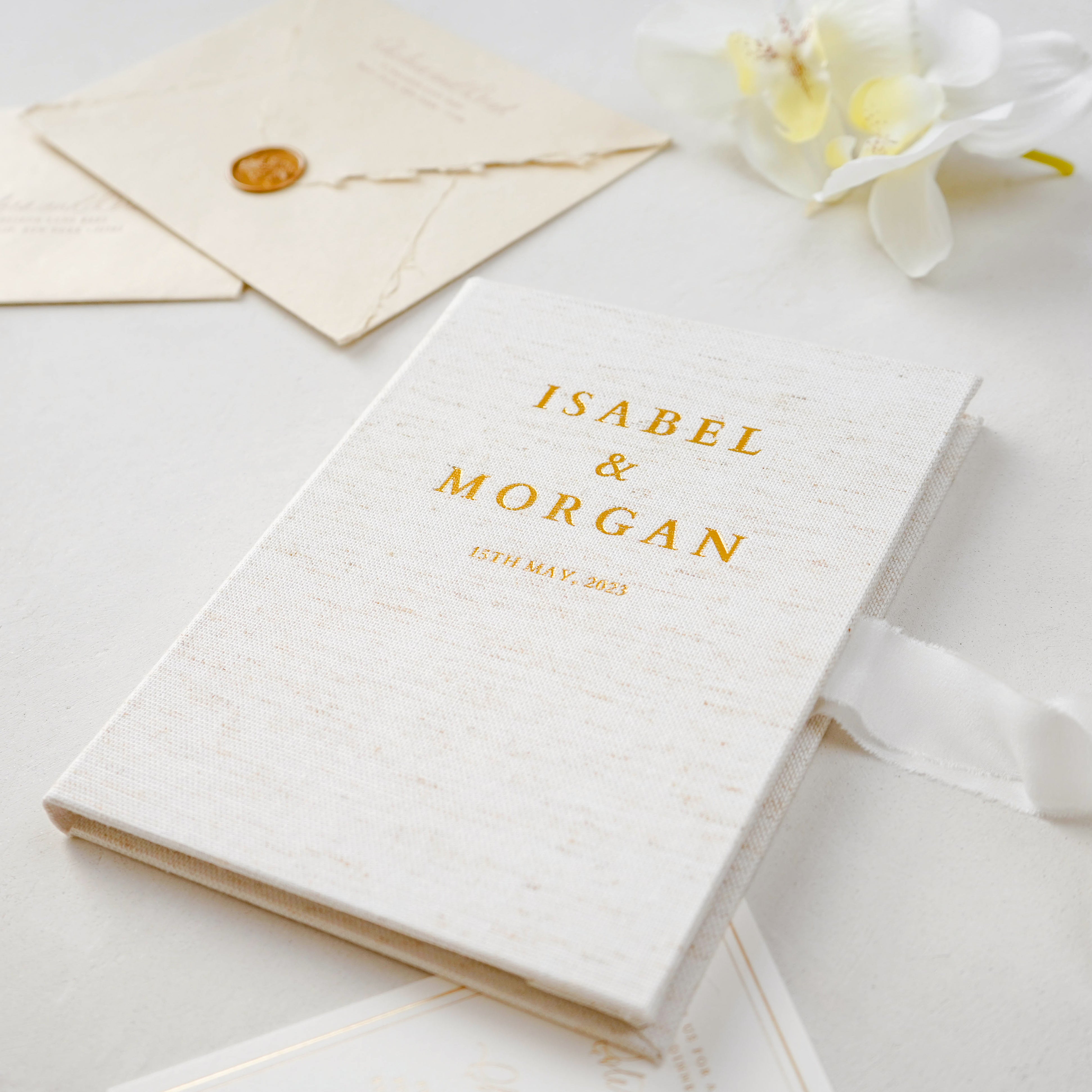 Linen Invitation Folio - Natural Linen #088