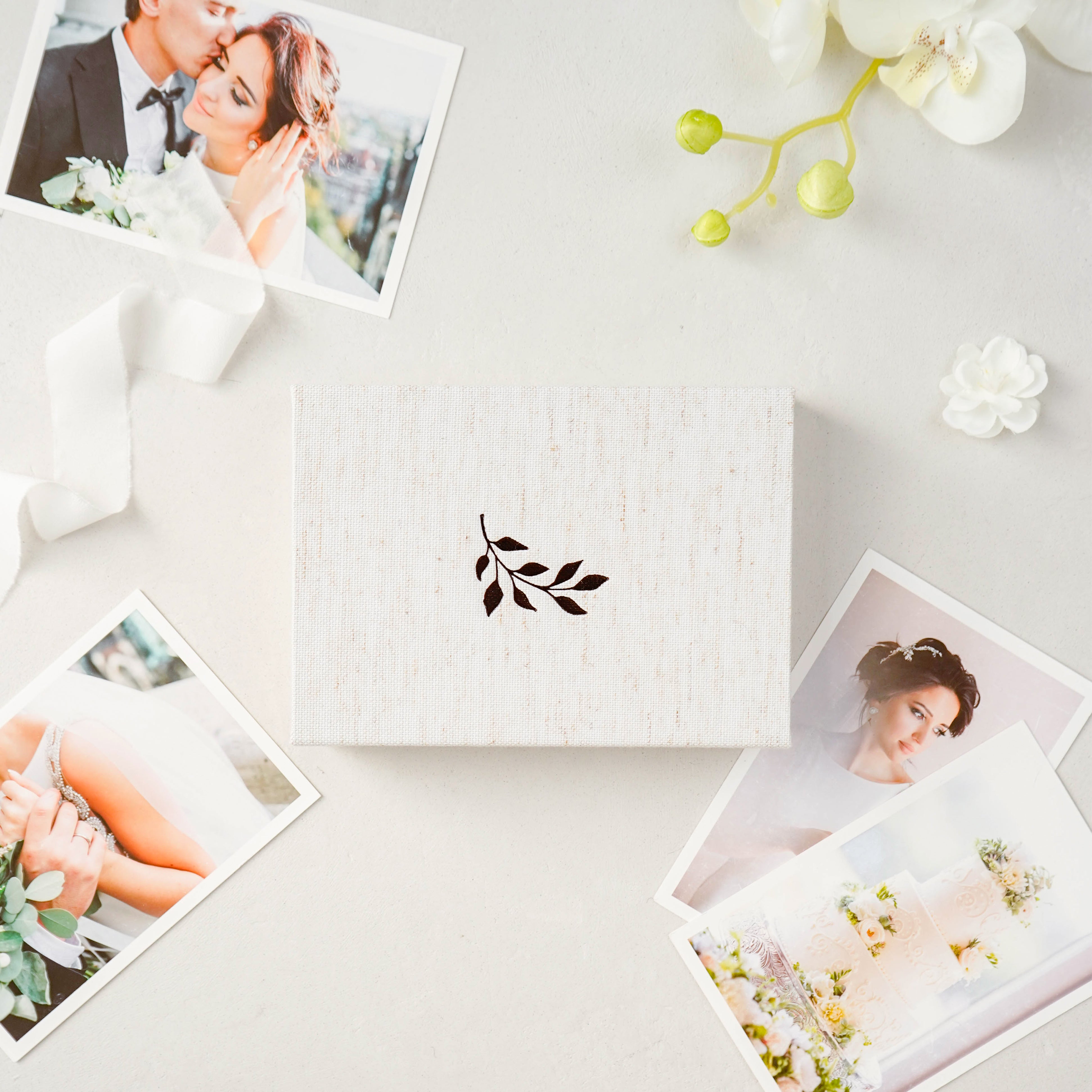 Linen Photo Box - Natural Linen #088