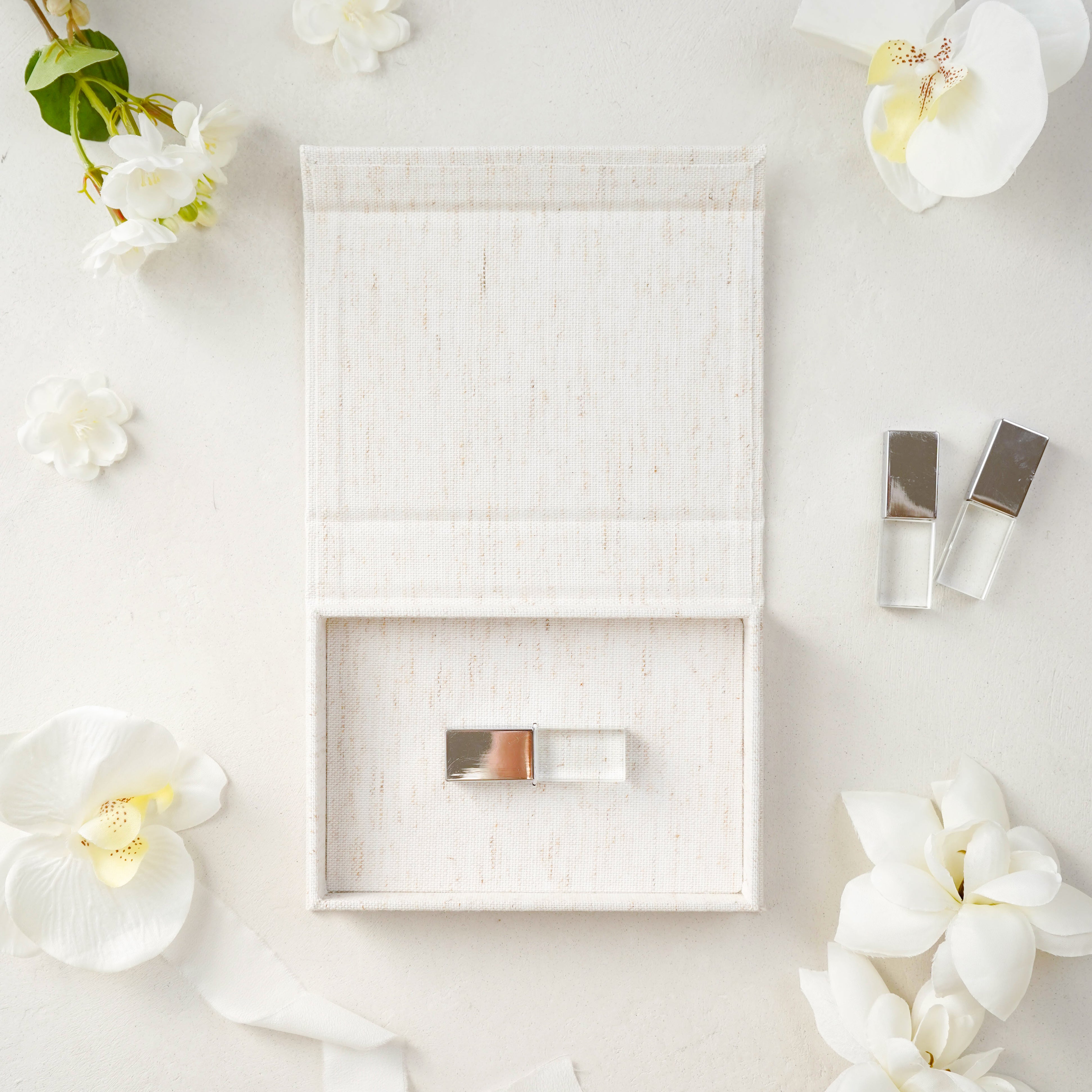 Linen USB Box - Natural Linen #088