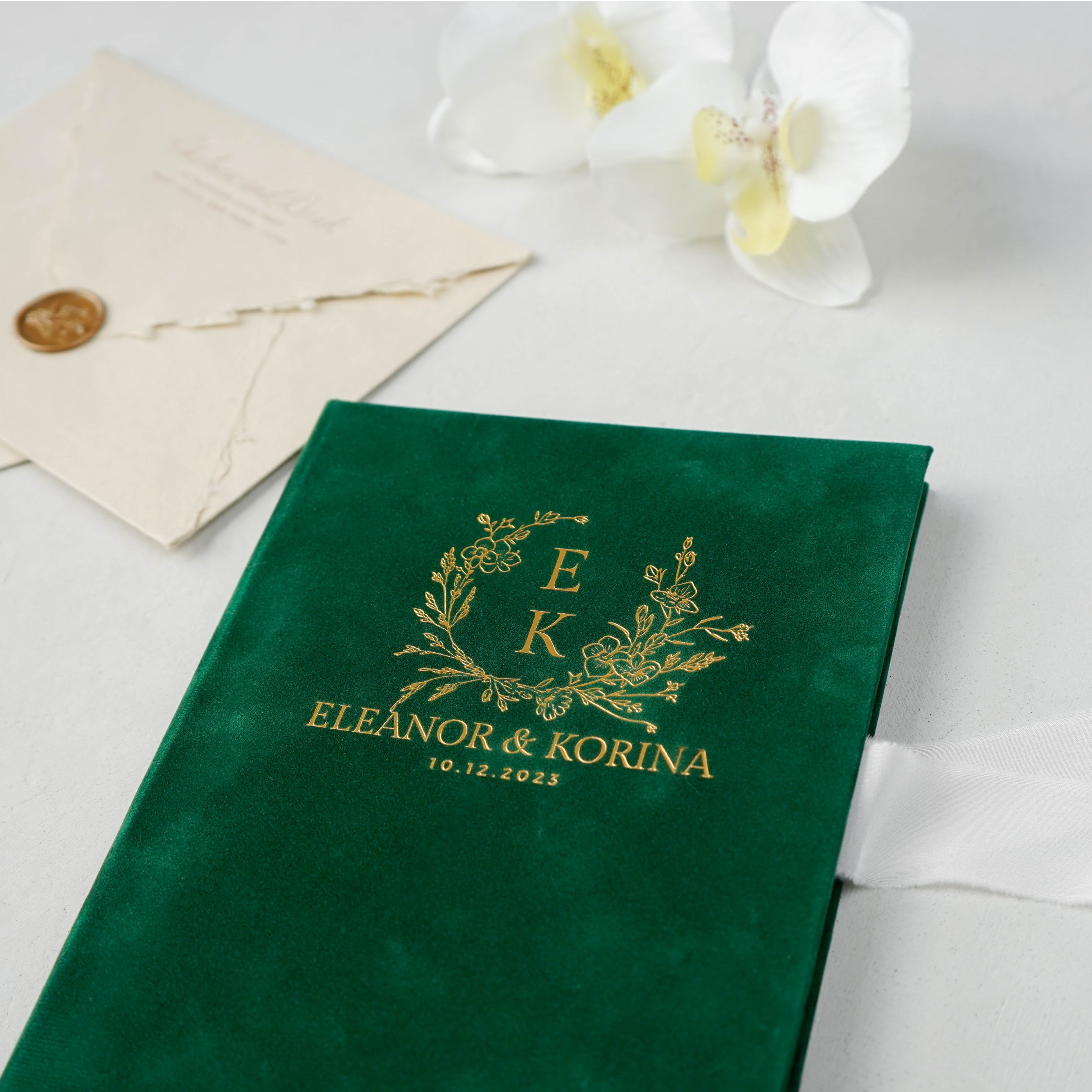 Velvet Invitation Folio - Forest