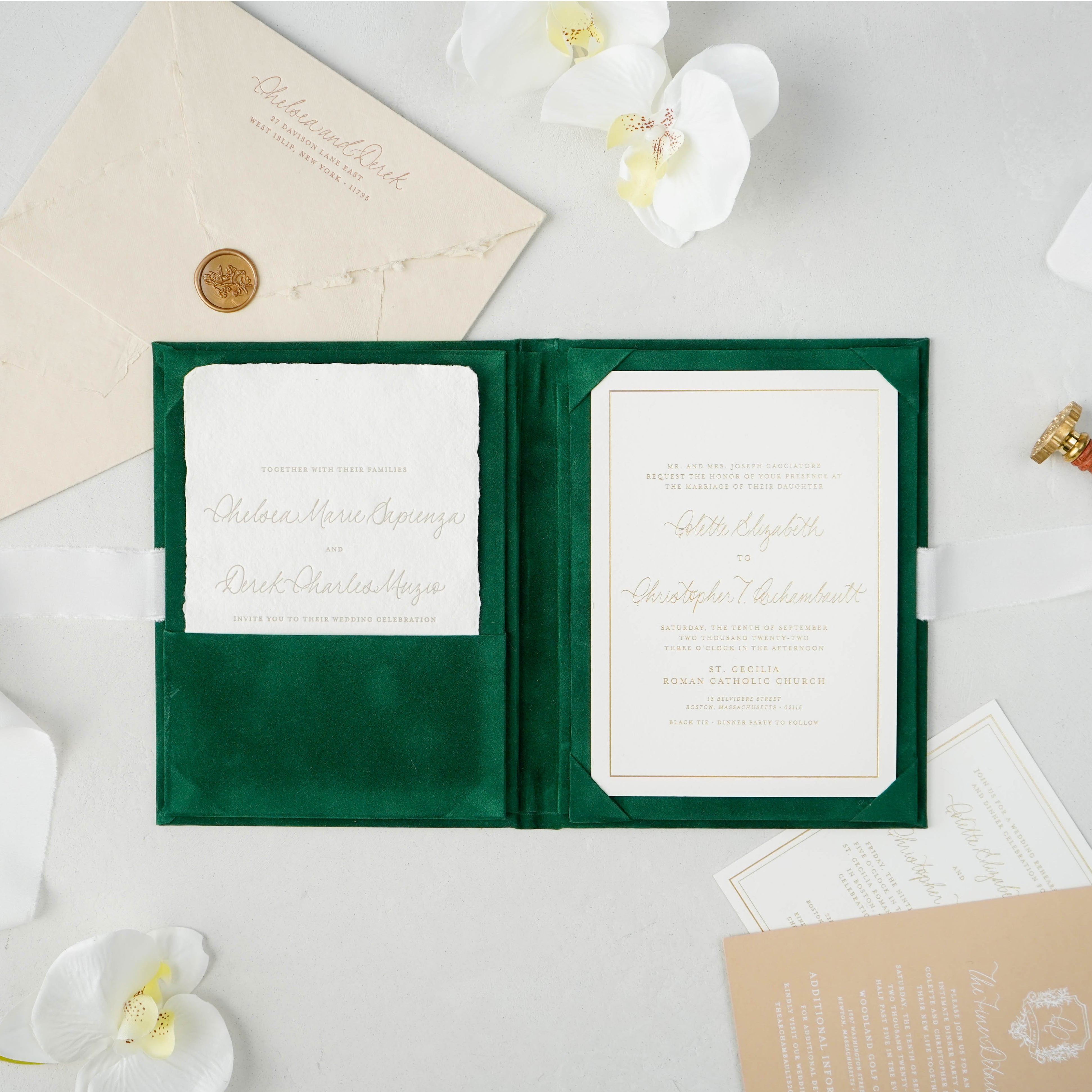 Velvet Invitation Folio - Forest