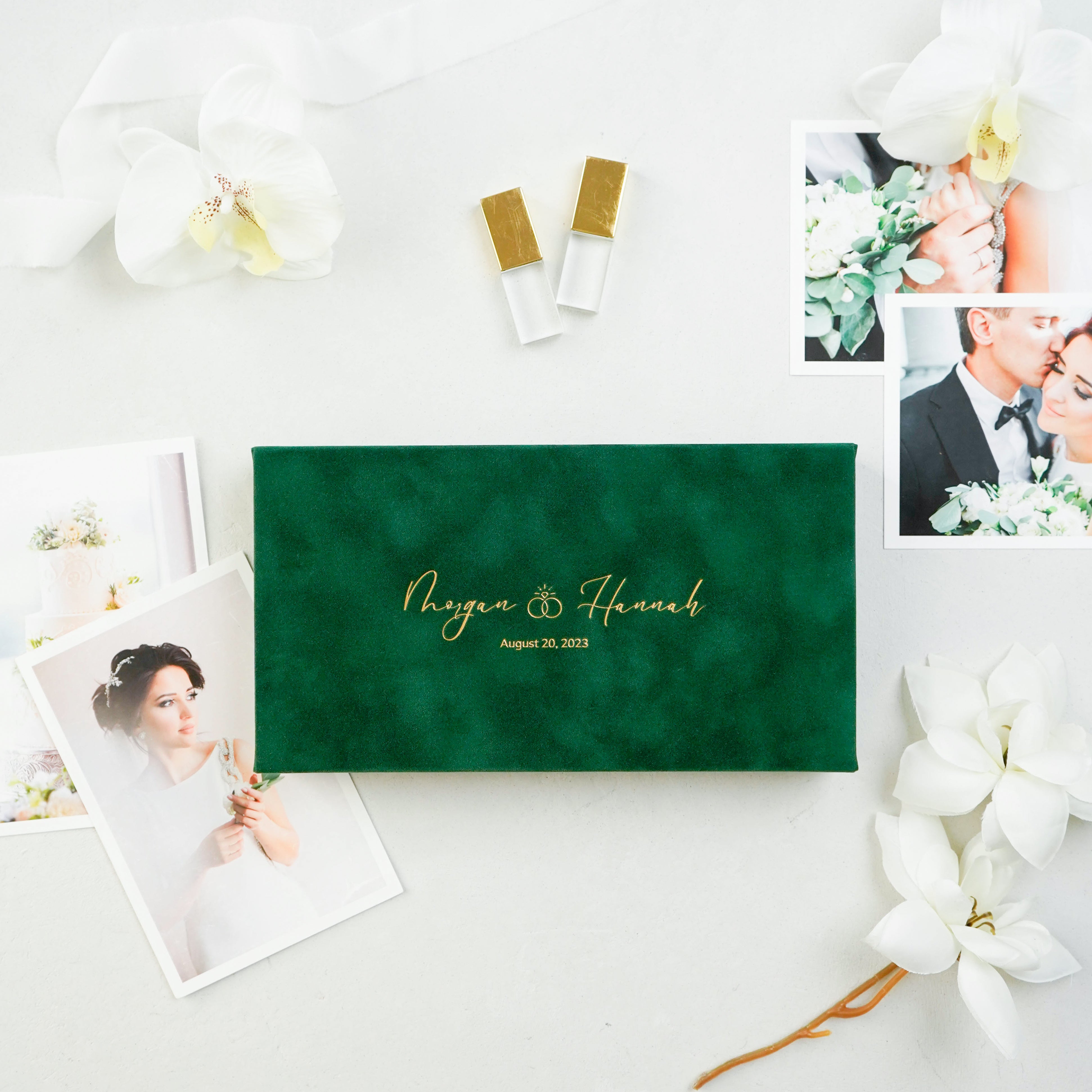Velvet Photo & USB Box - Forest