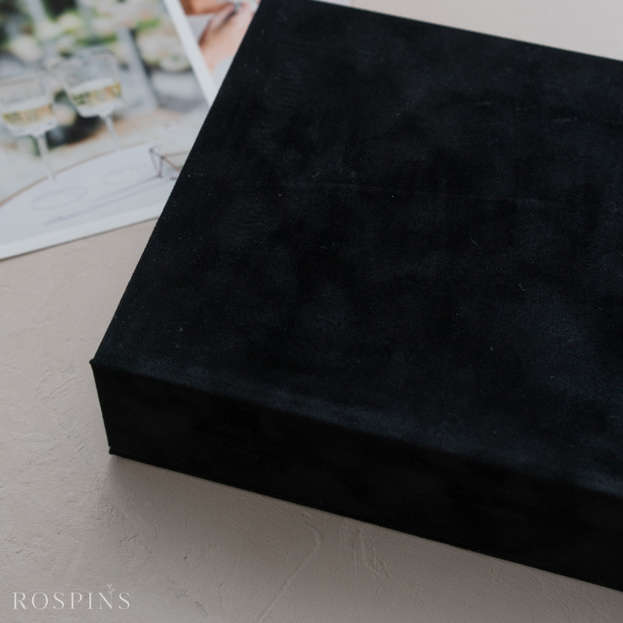 Velvet Double Photo Box - Black