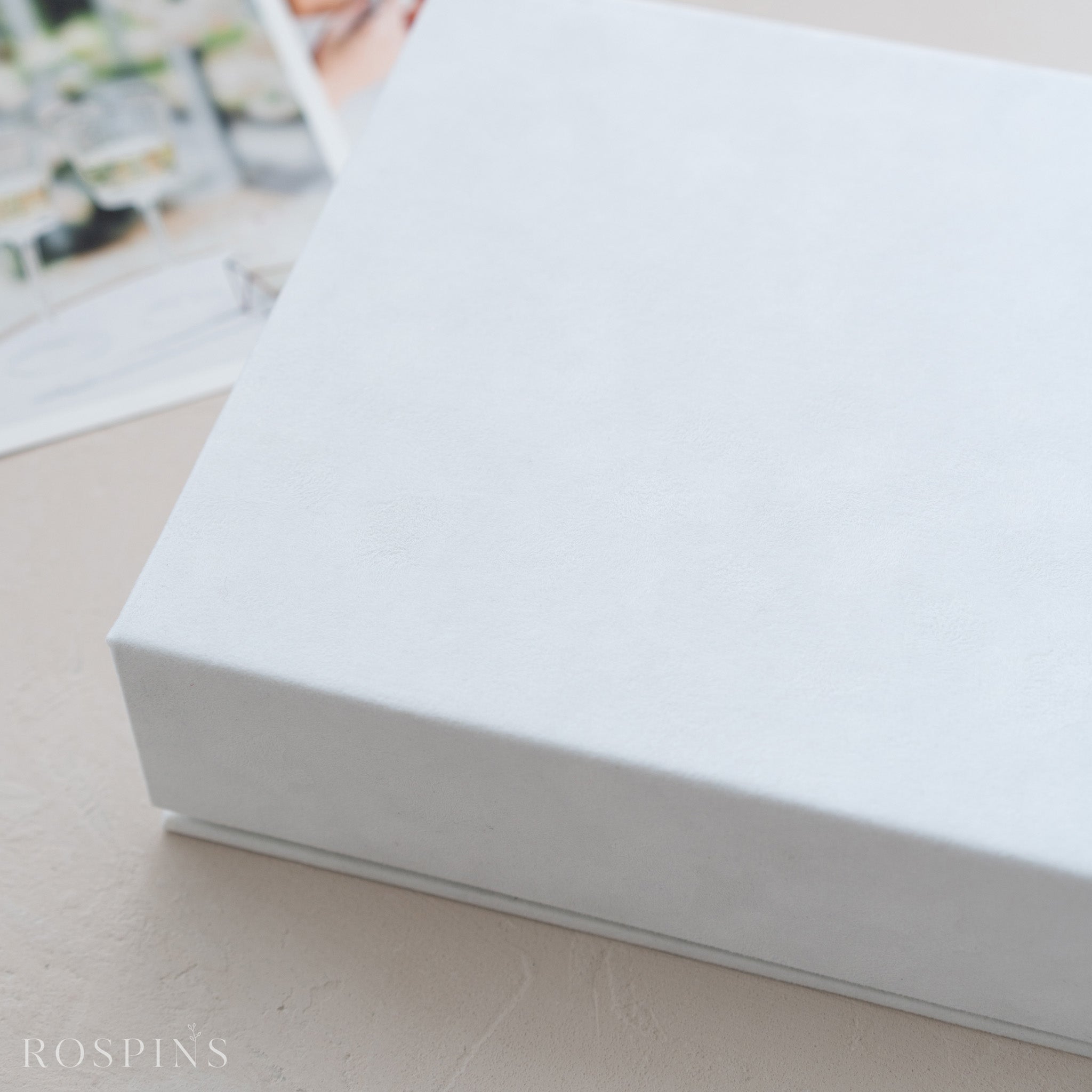 Velvet Double Photo Box - Bright White