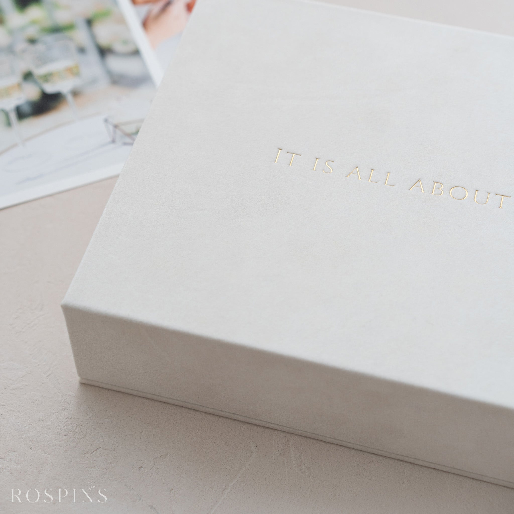 Velvet Double Photo Box - Champagne