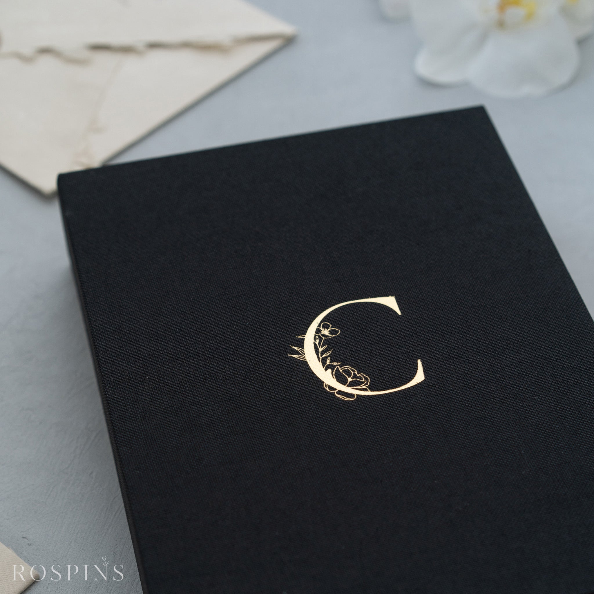 Linen Invitation Box - Black