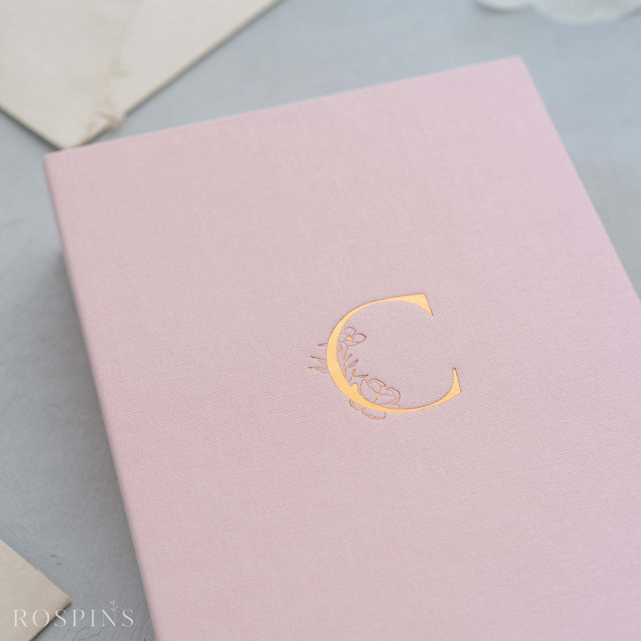 Linen Invitation Box - Blush