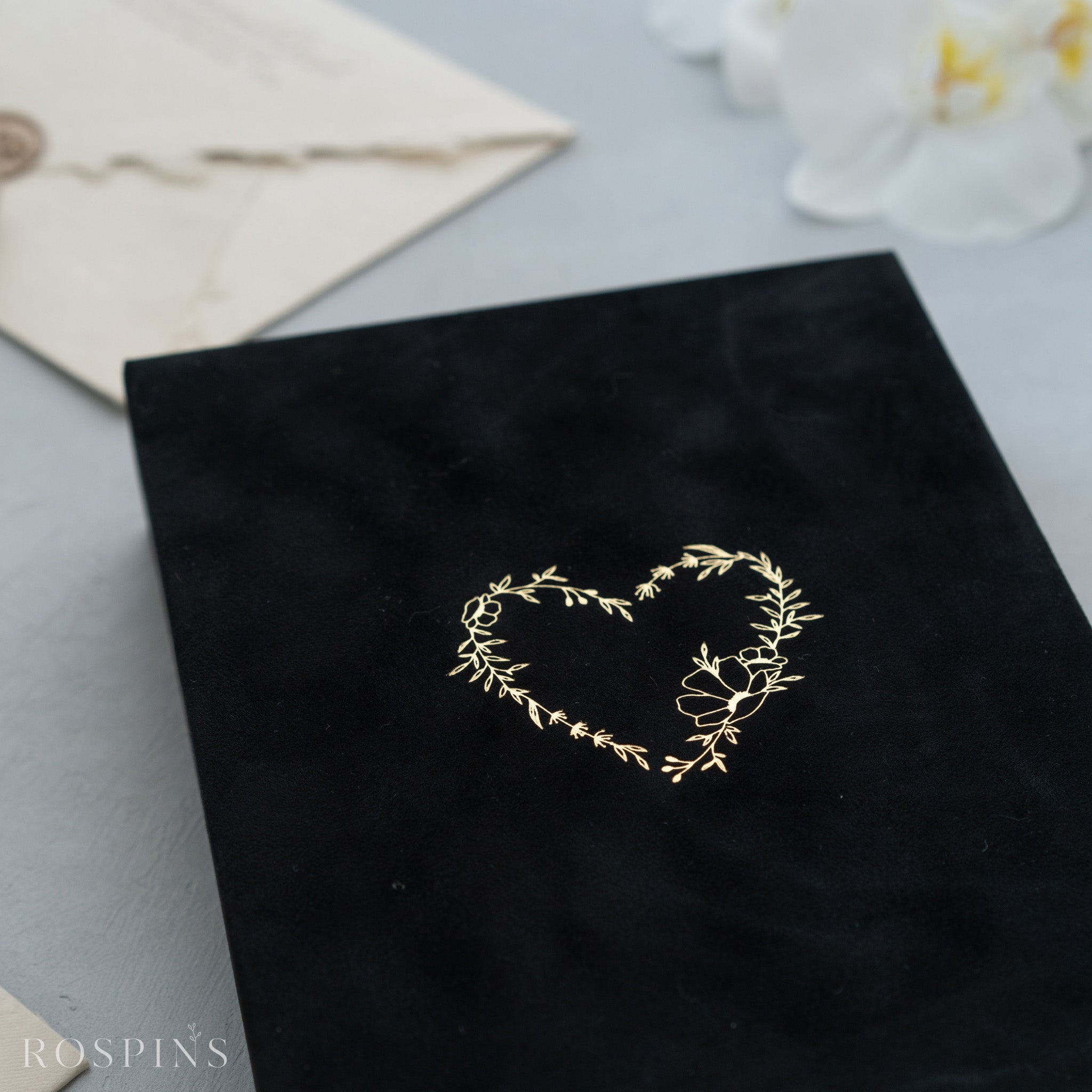 Velvet Invitation Box - Black