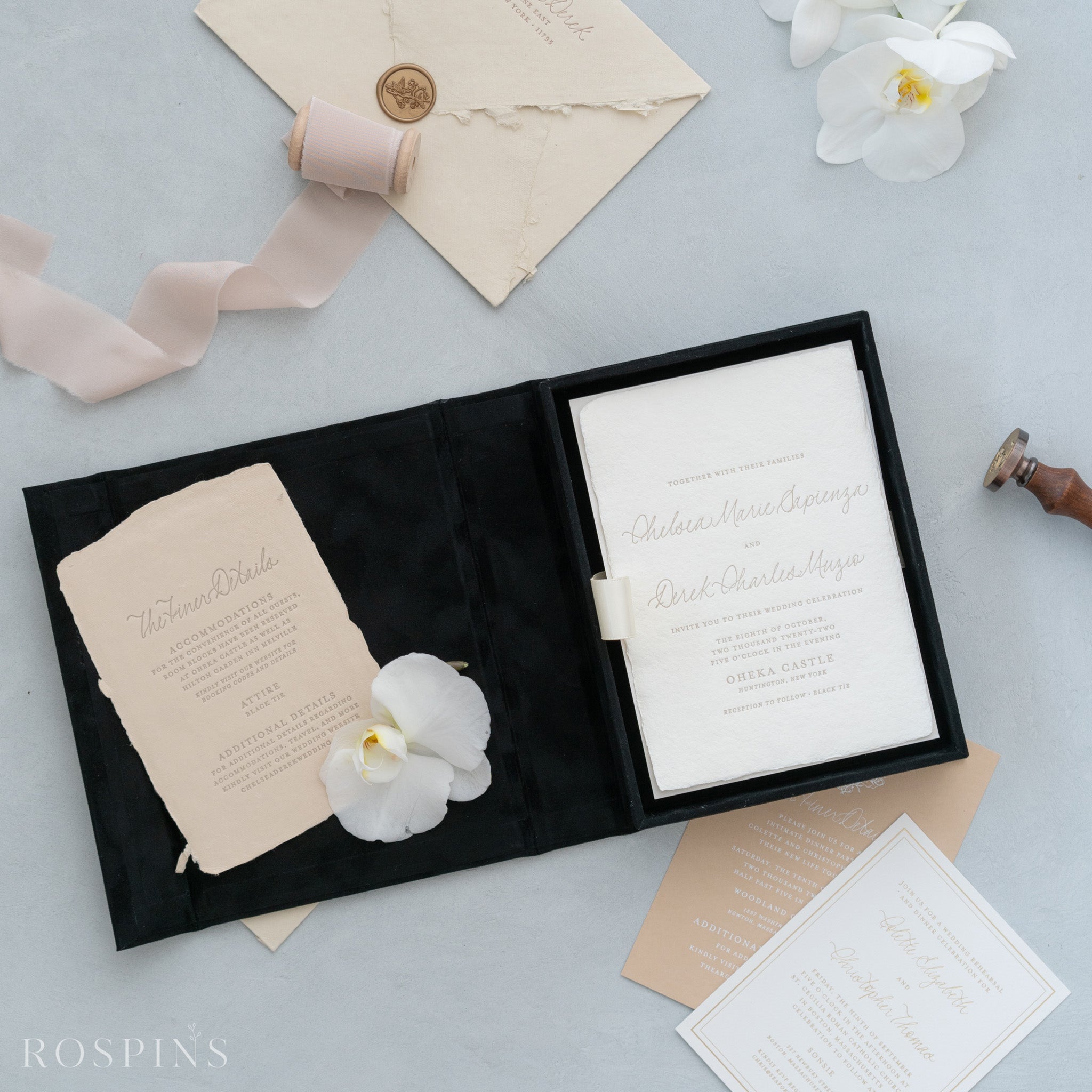 Velvet Invitation Box - Black