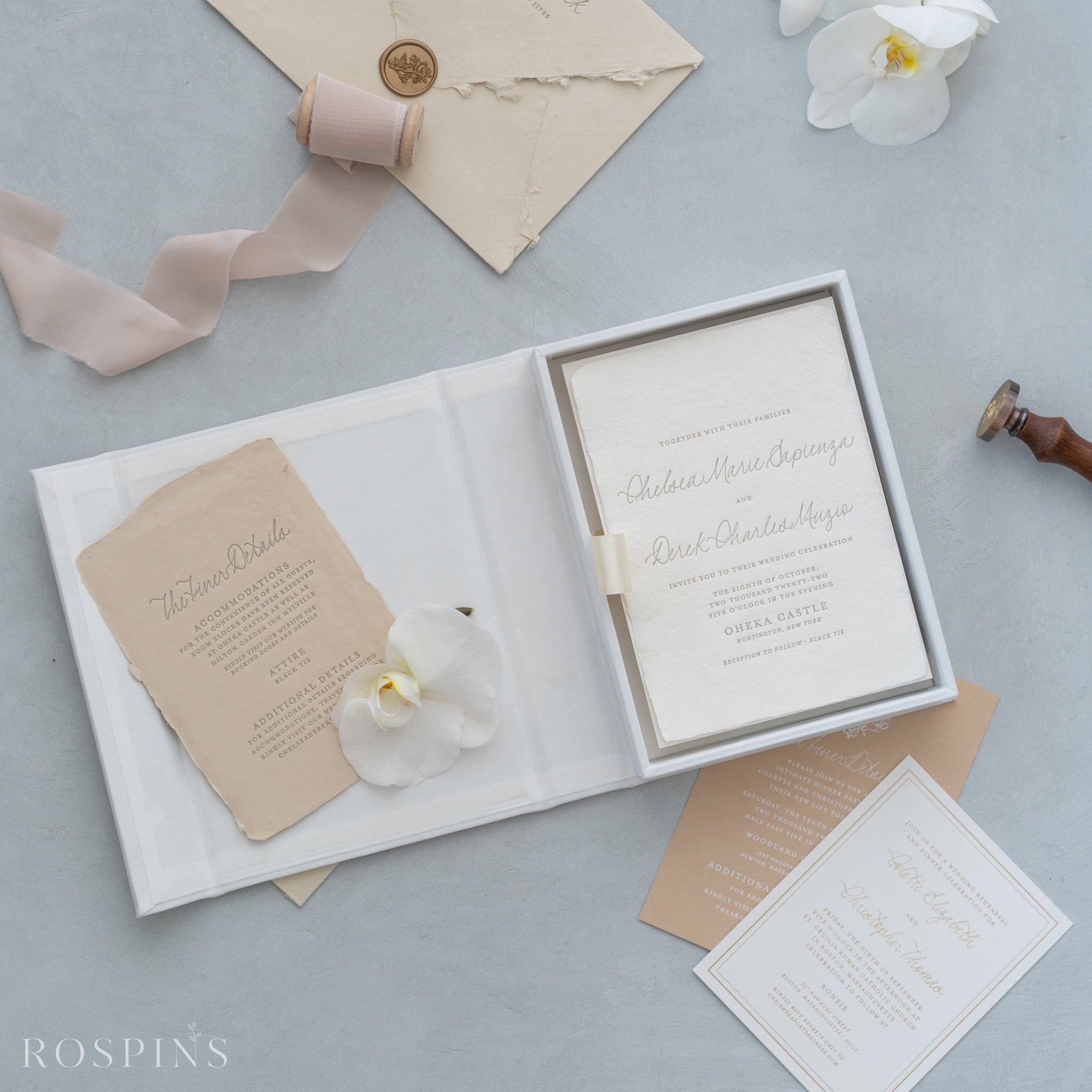 Velvet Invitation Box - Bright White