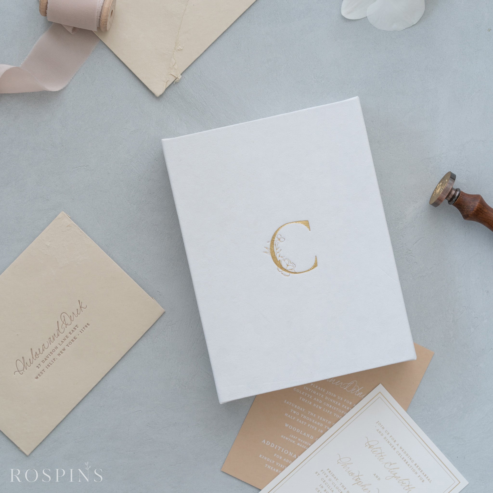 Velvet Invitation Box - Bright White