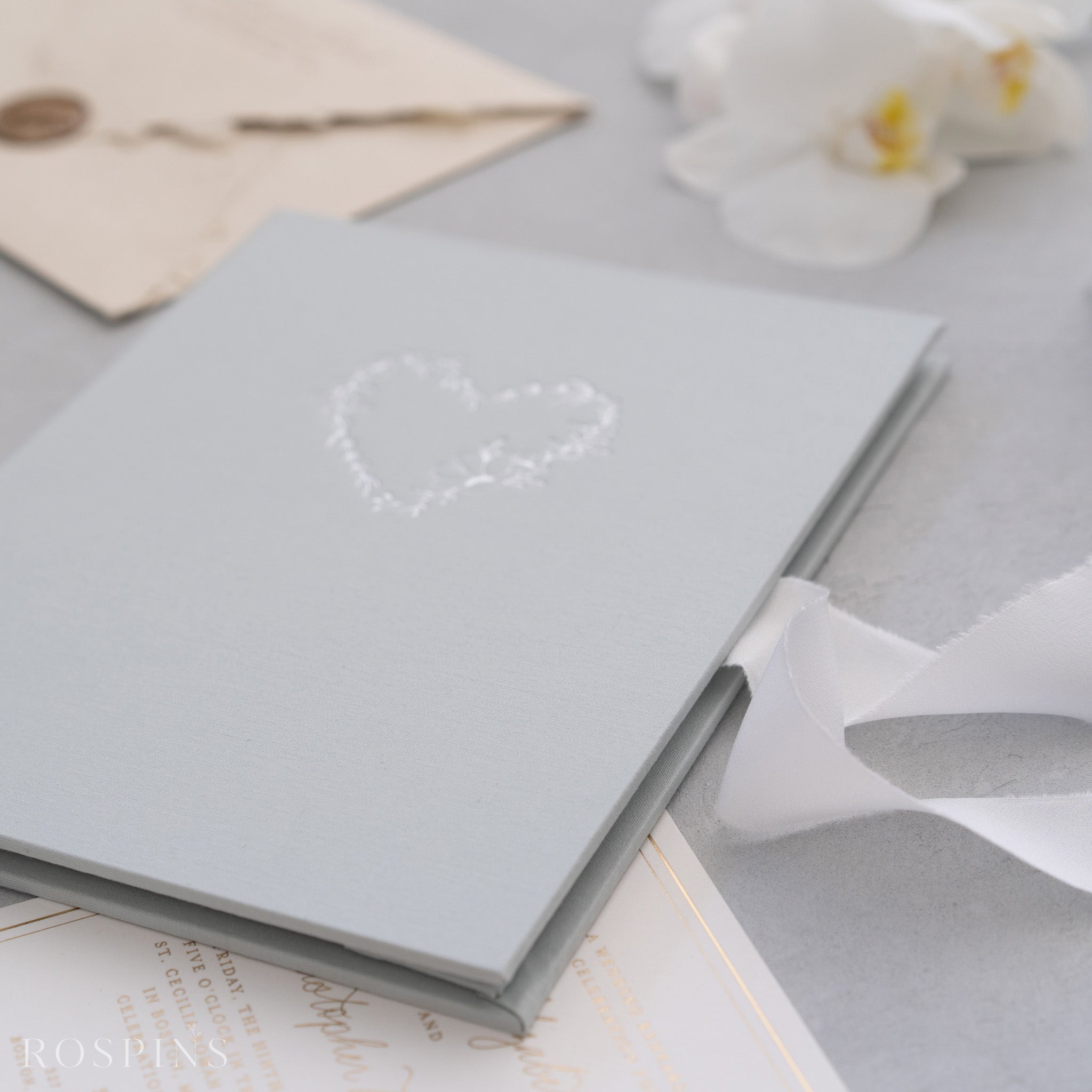 Linen Invitation Folio - Beau Blue