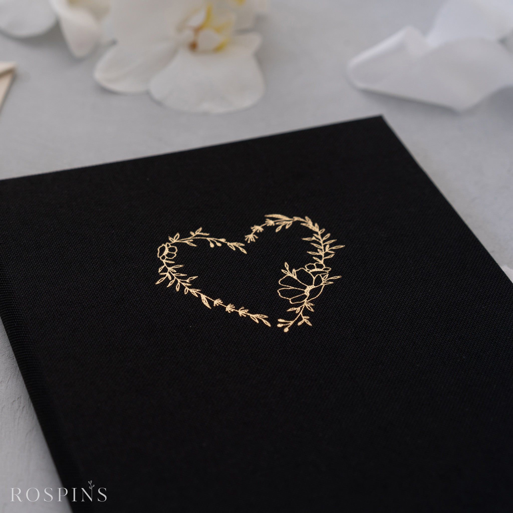 Linen Invitation Folio - Black
