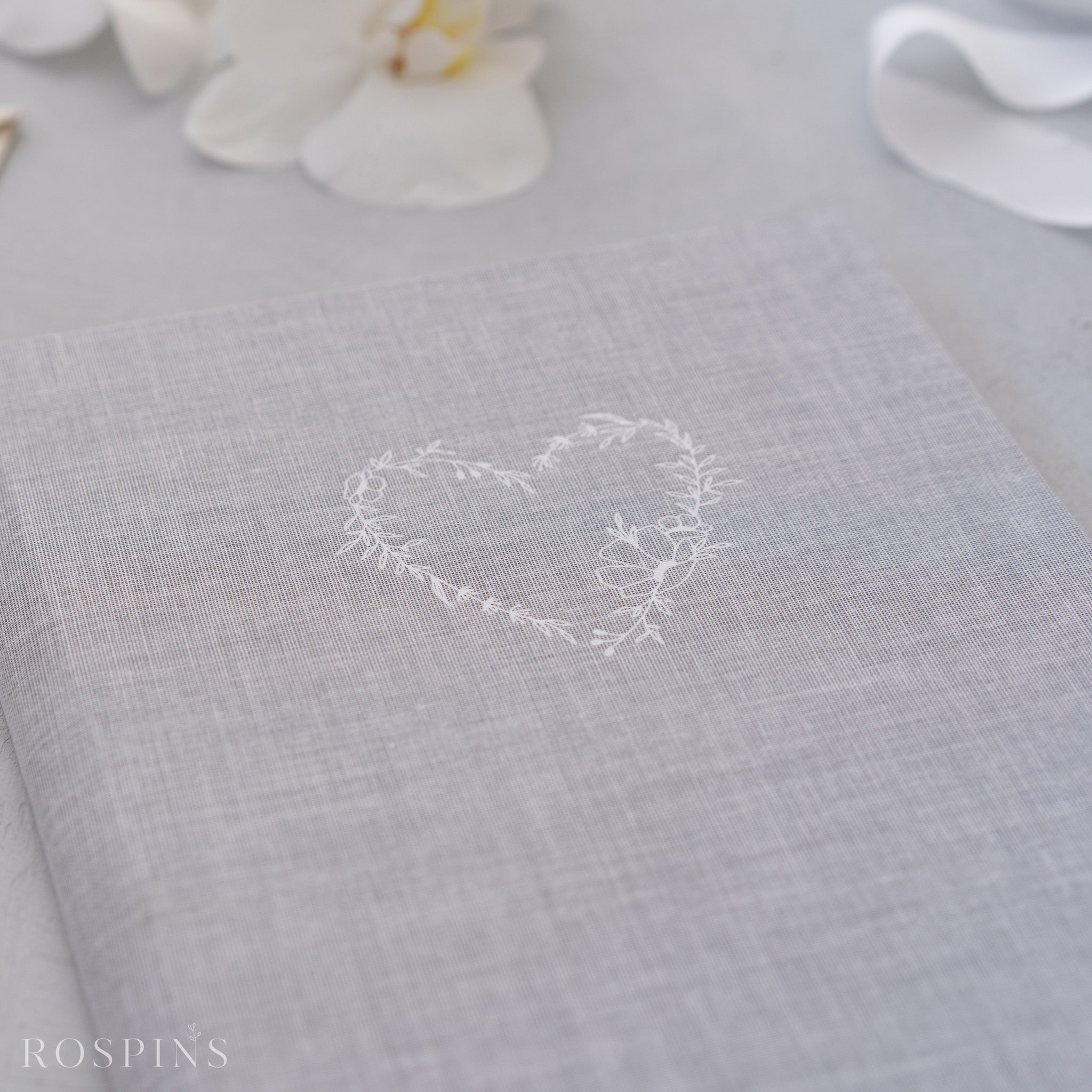 Linen Invitation Folio - Heather Grey