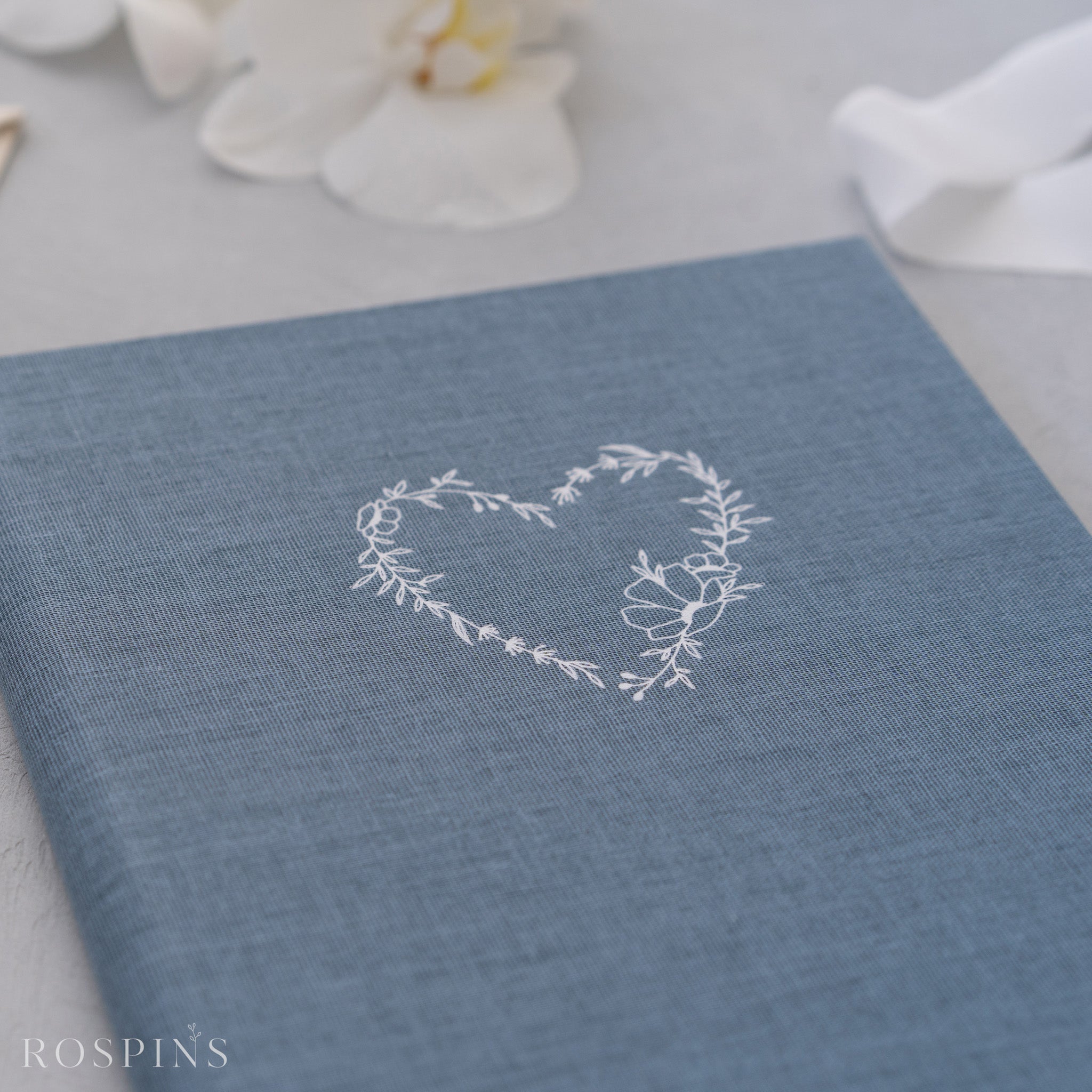 Linen Invitation Folio - Lake Blue