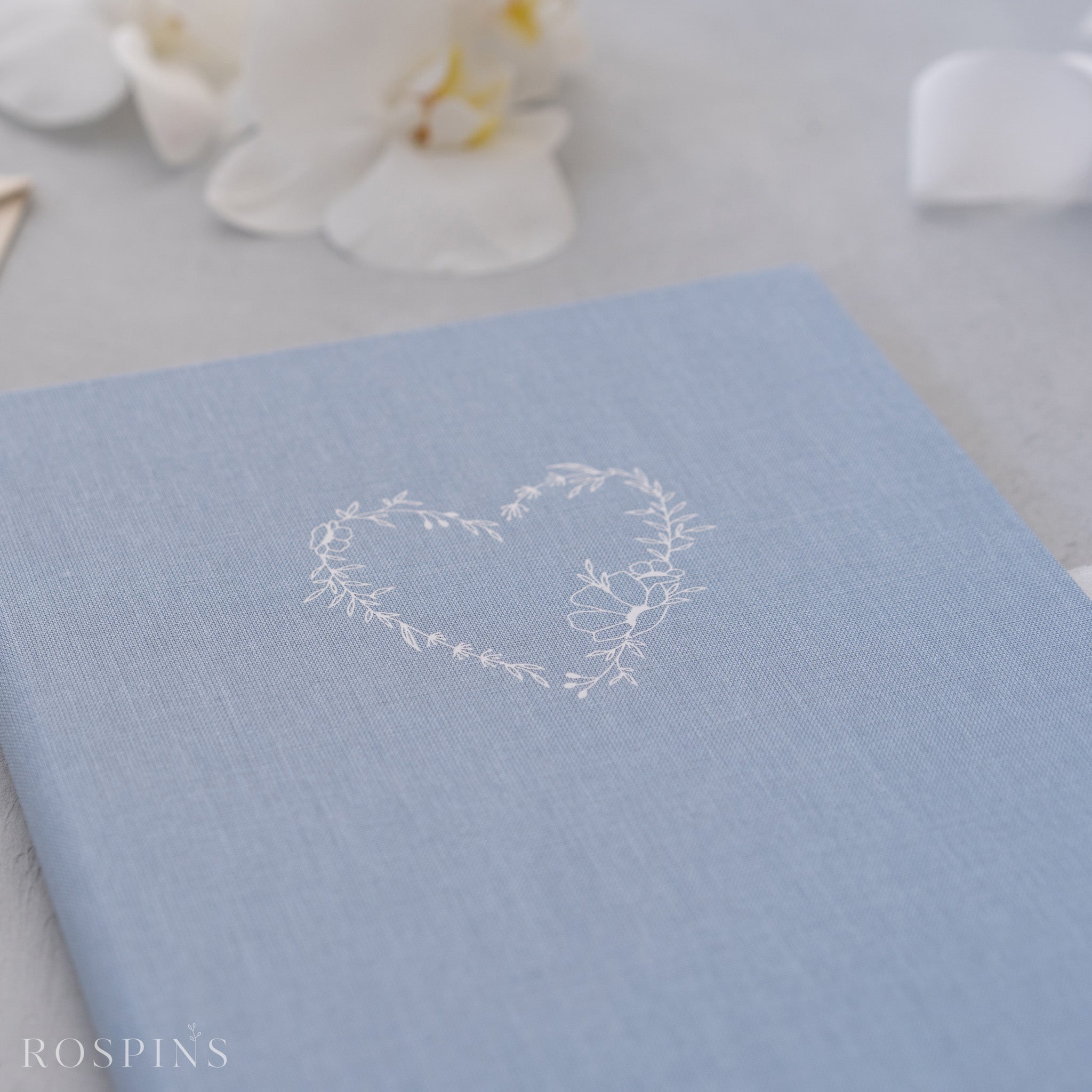 Linen Invitation Folio - Light Blue