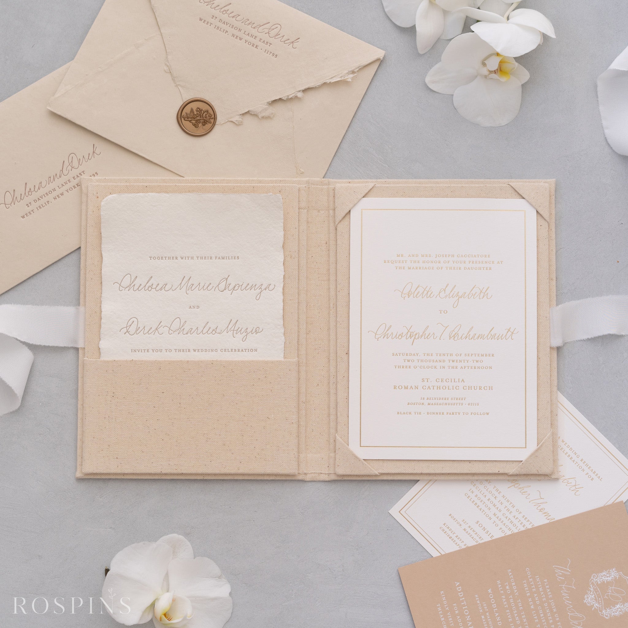 Linen Invitation Folio - New Natural Linen