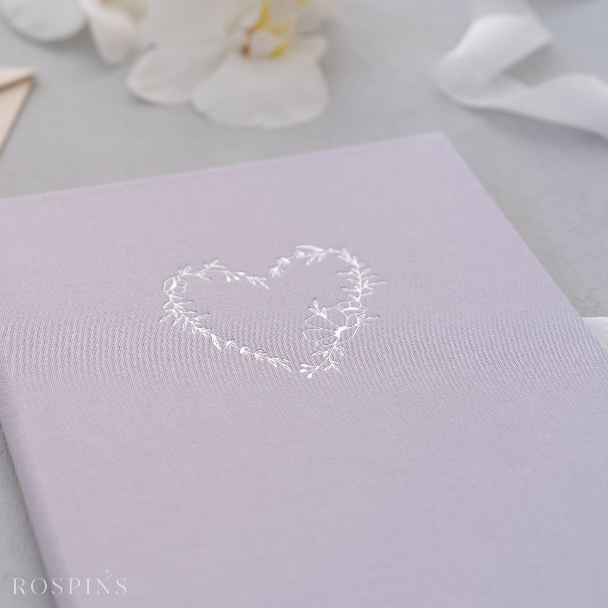 Linen Invitation Folio - Pale Violet