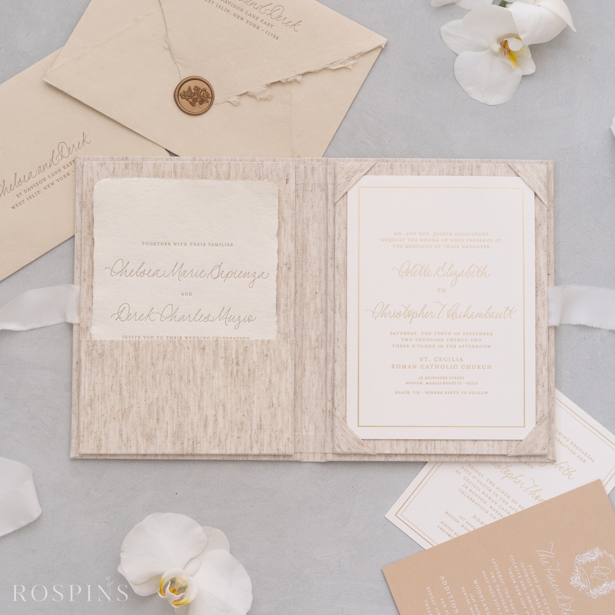 Linen Invitation Folio - Stratum Linen