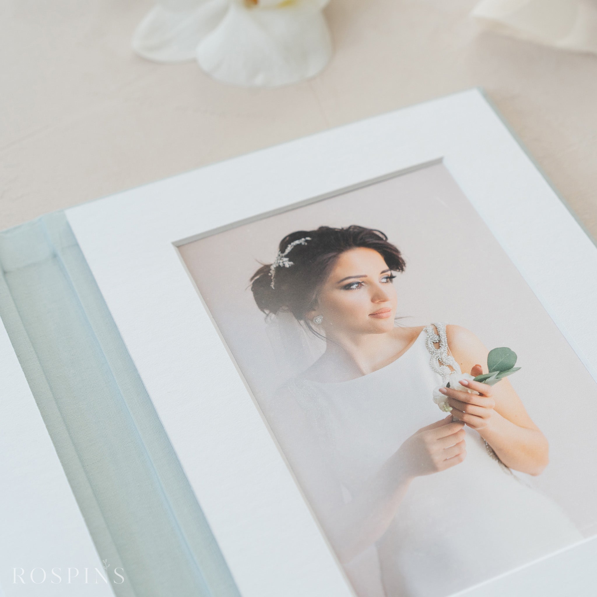 Linen Matted Folio - Beau Blue