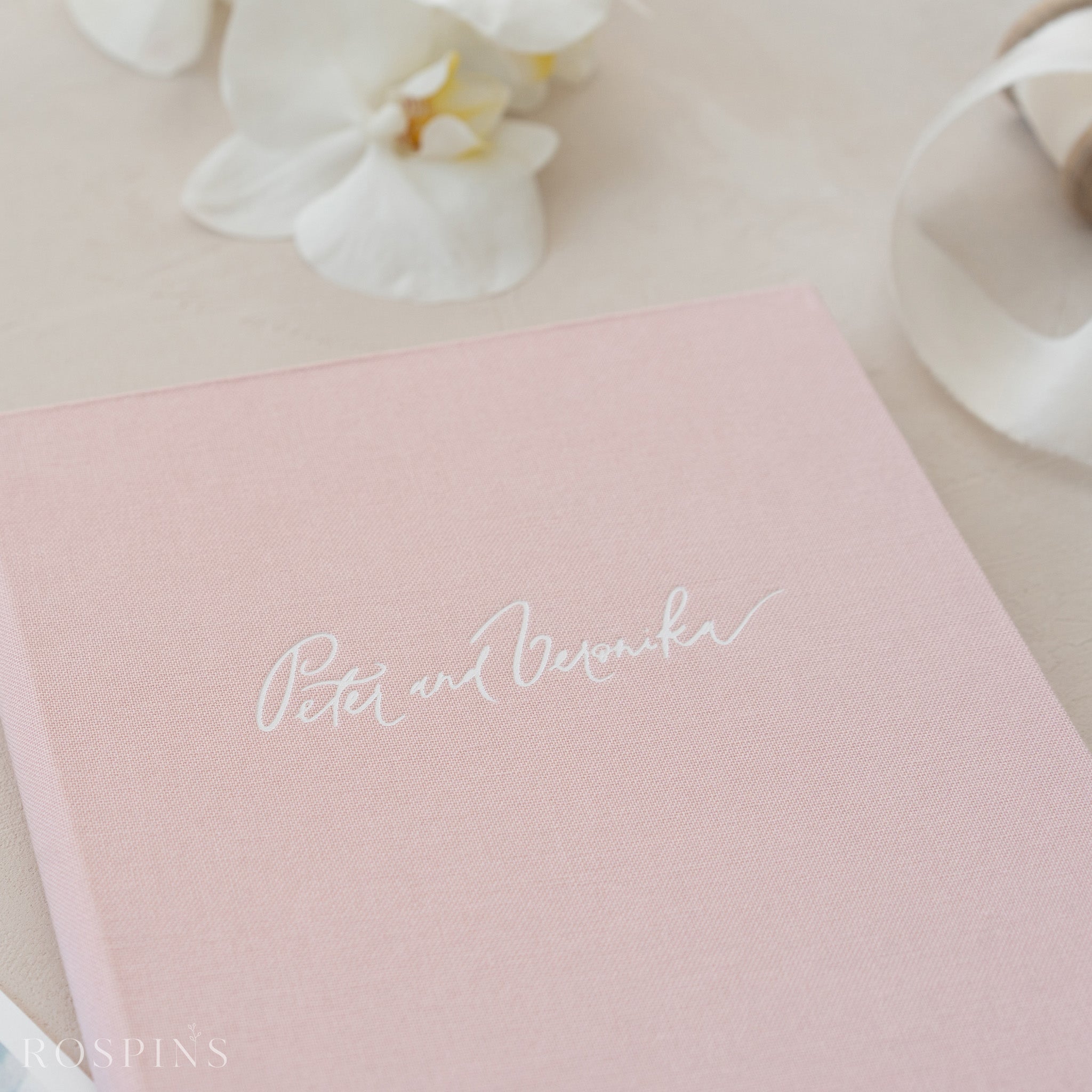 Linen Matted Folio - Blush