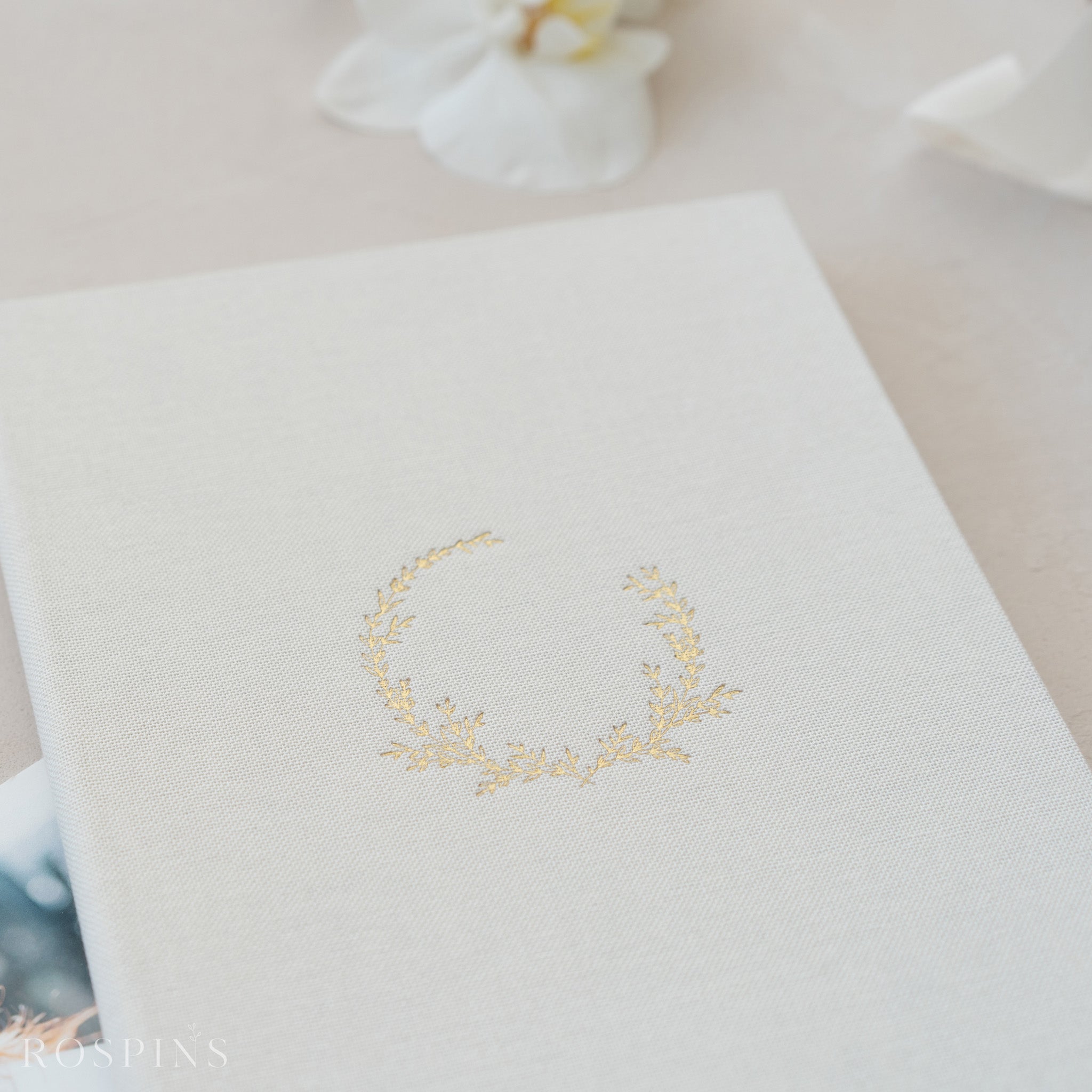 Linen Matted Folio - Creamy White