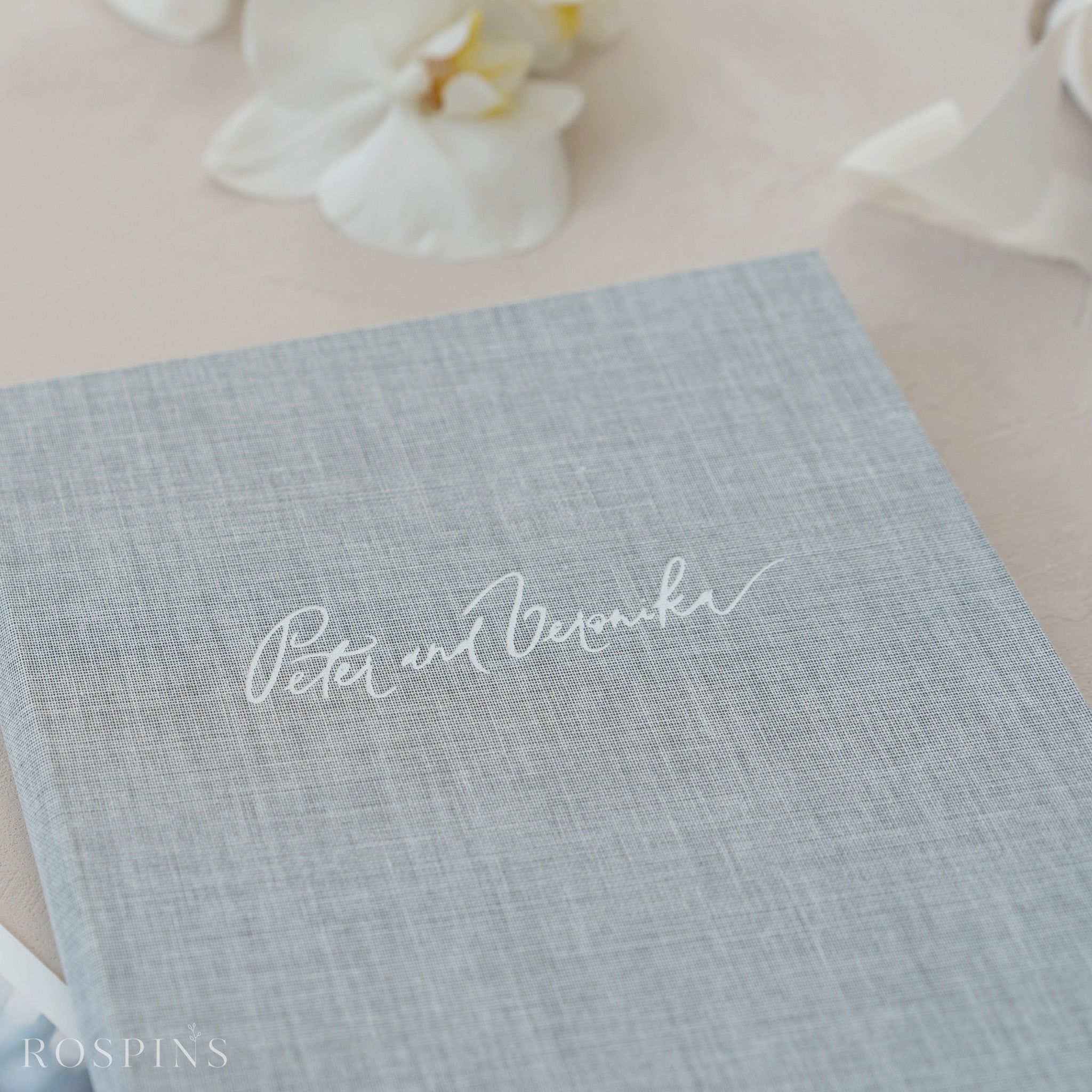 Linen Matted Folio - Heather Grey