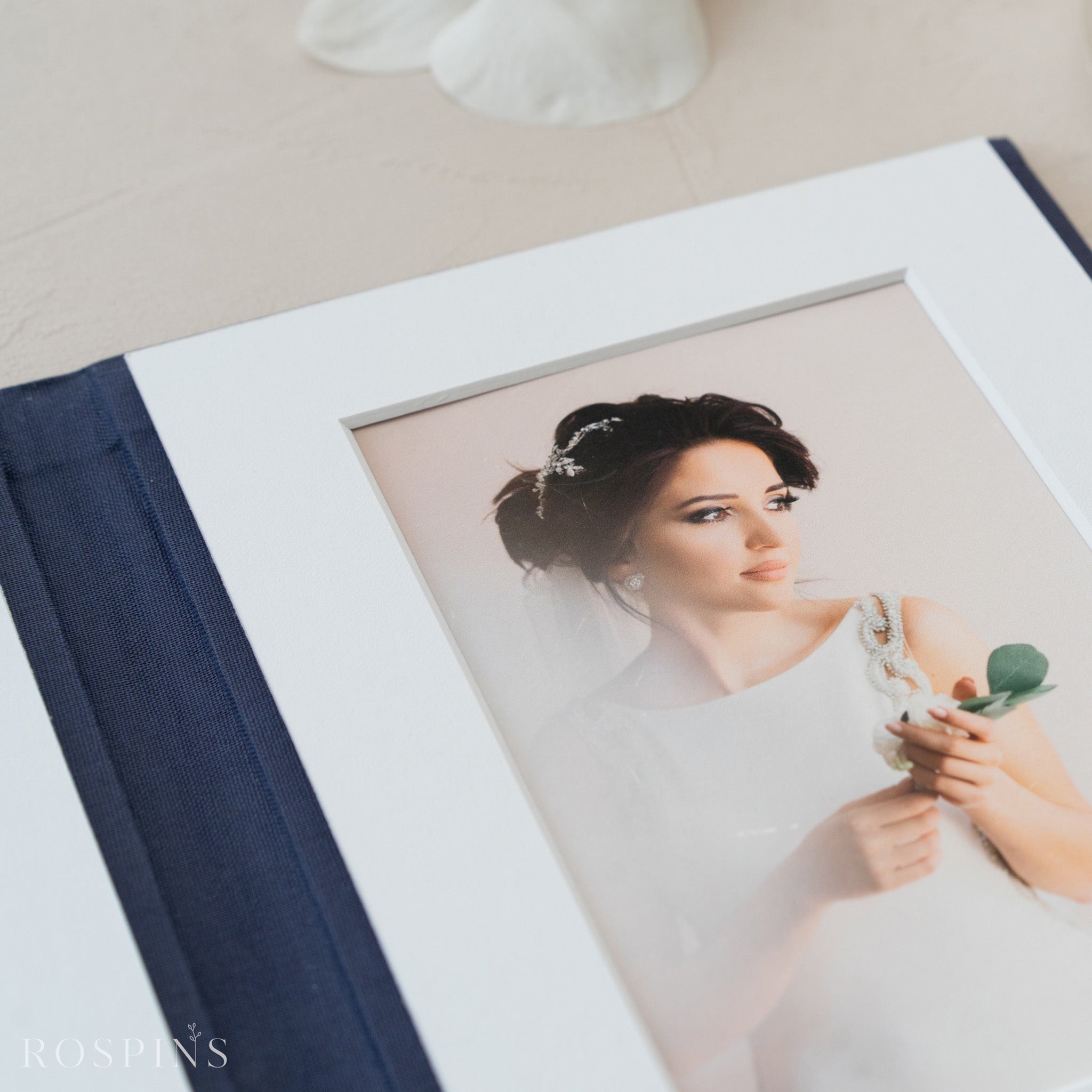Linen Matted Folio - Navy
