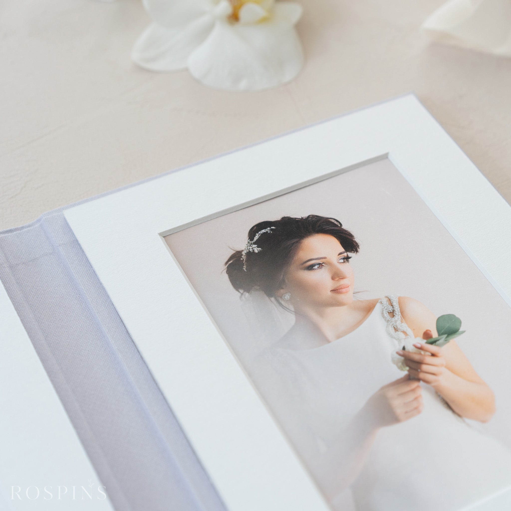 Linen Matted Folio - Pale Violet
