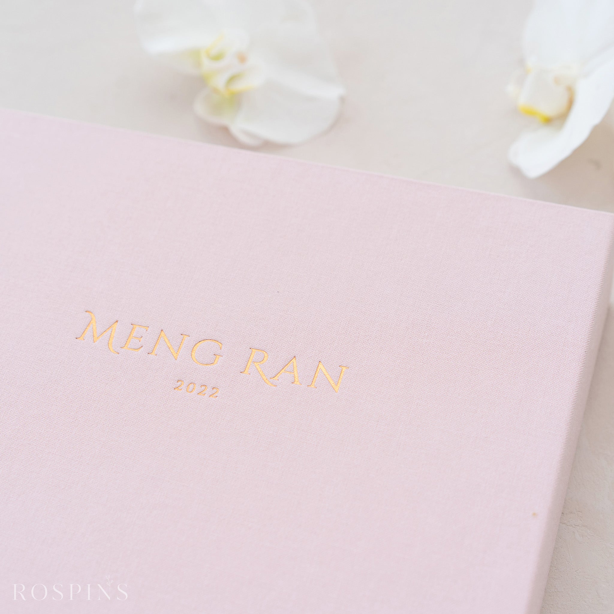 Linen Folio Box - Blush