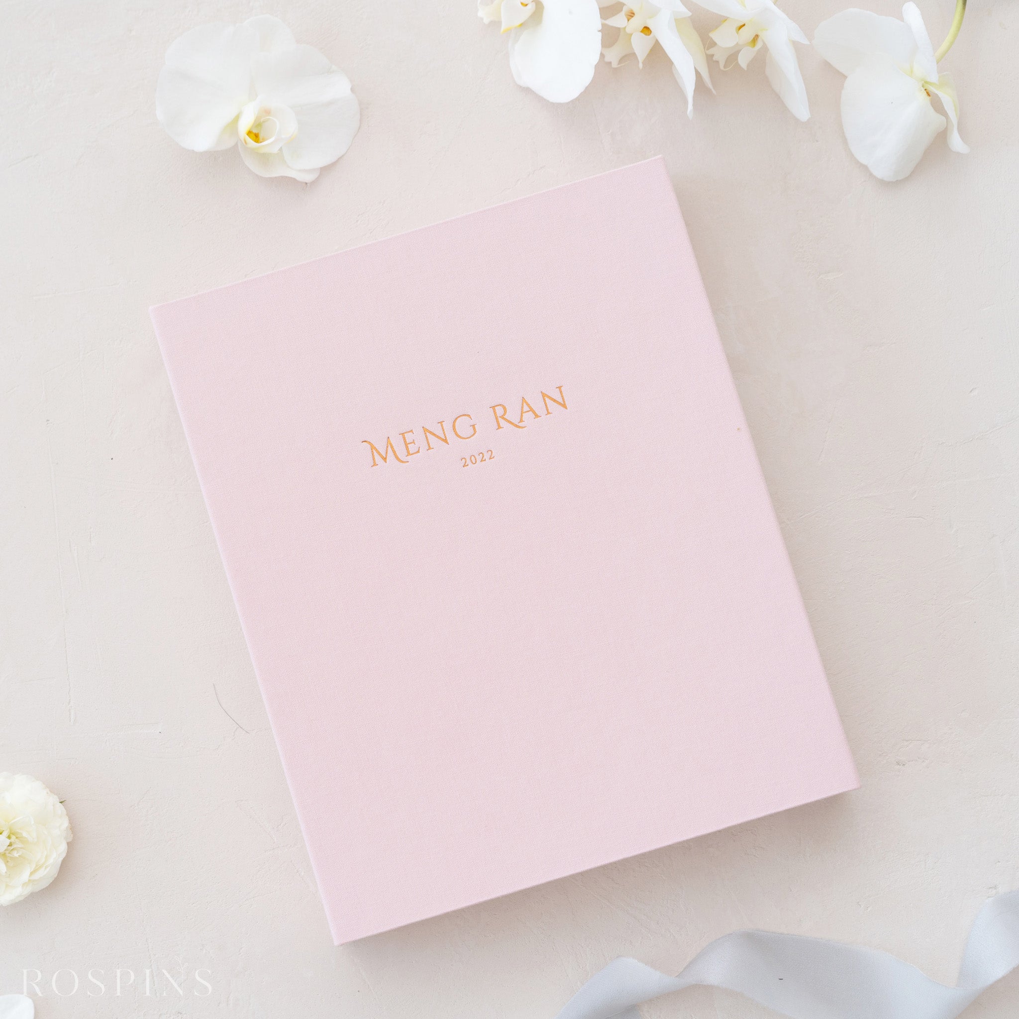 Linen Folio Box - Blush