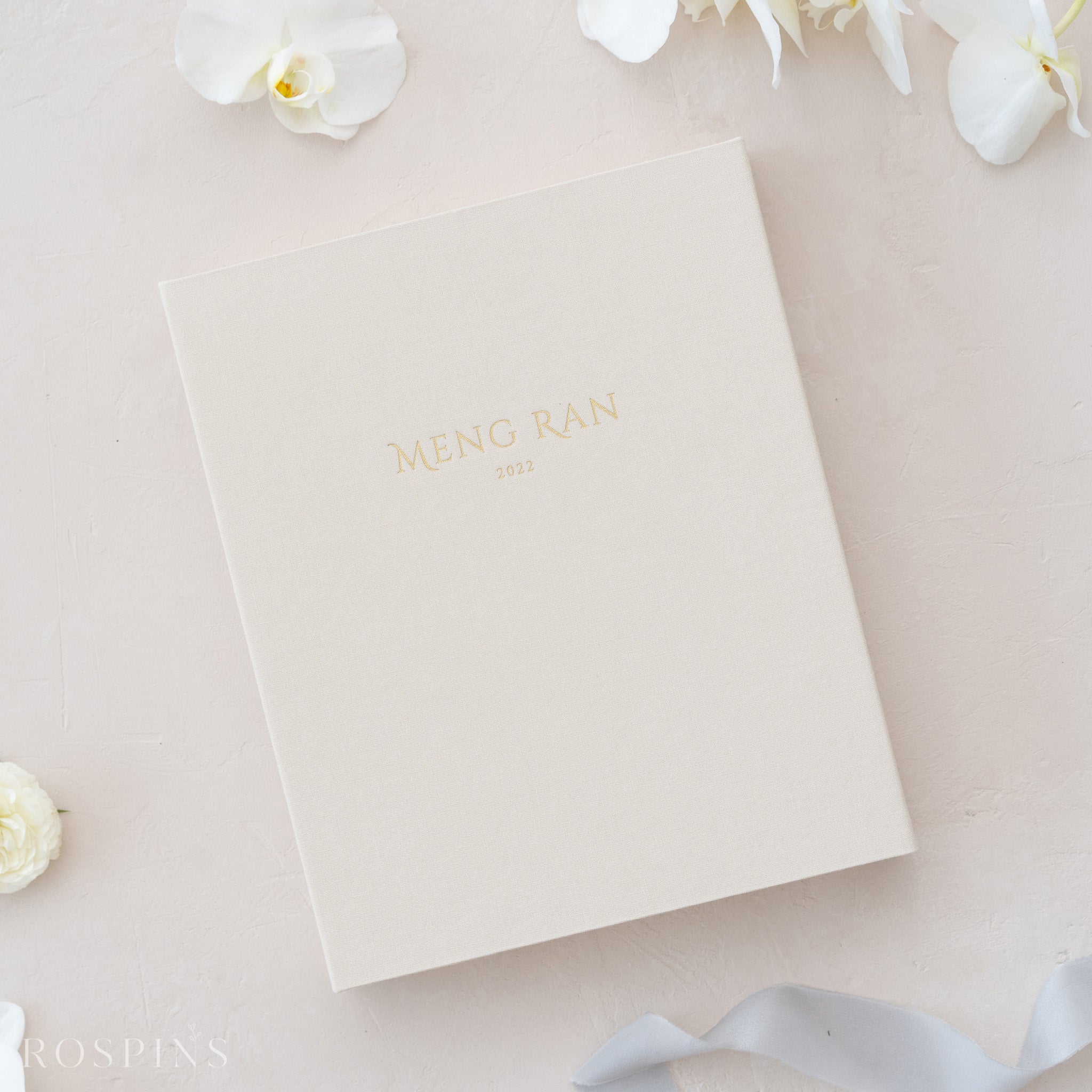 Linen Folio Box - Ivory