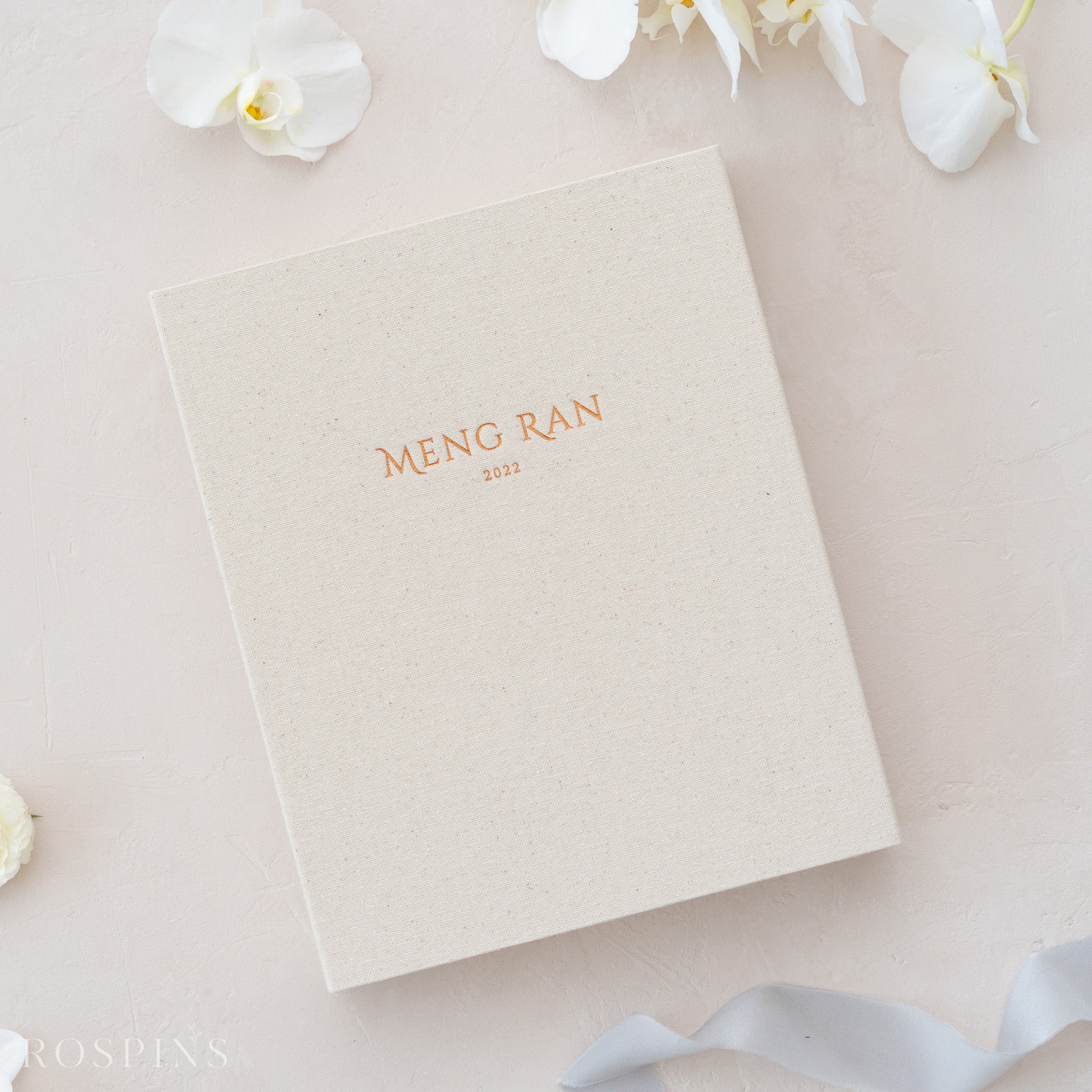 Linen Folio Box - New Natural Linen