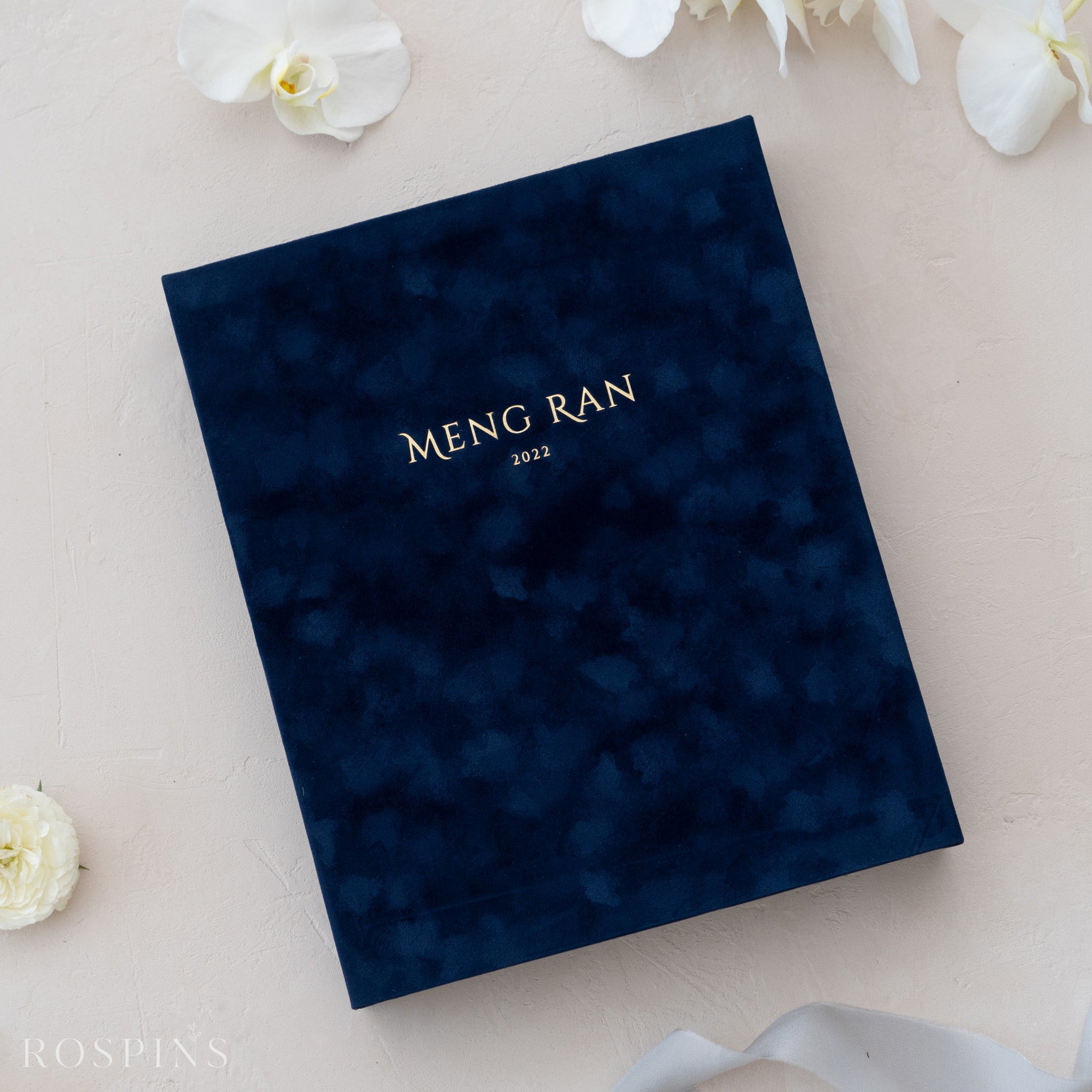 Velvet Folio Box - Deep Blue