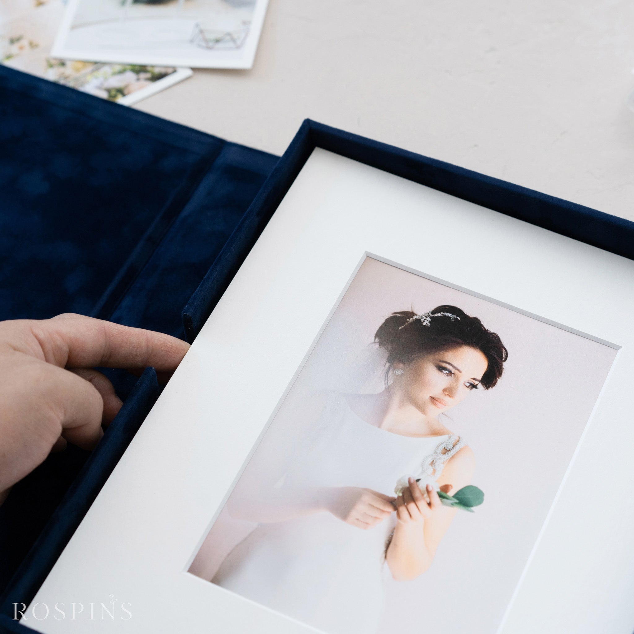 Velvet Folio Box - Deep Blue