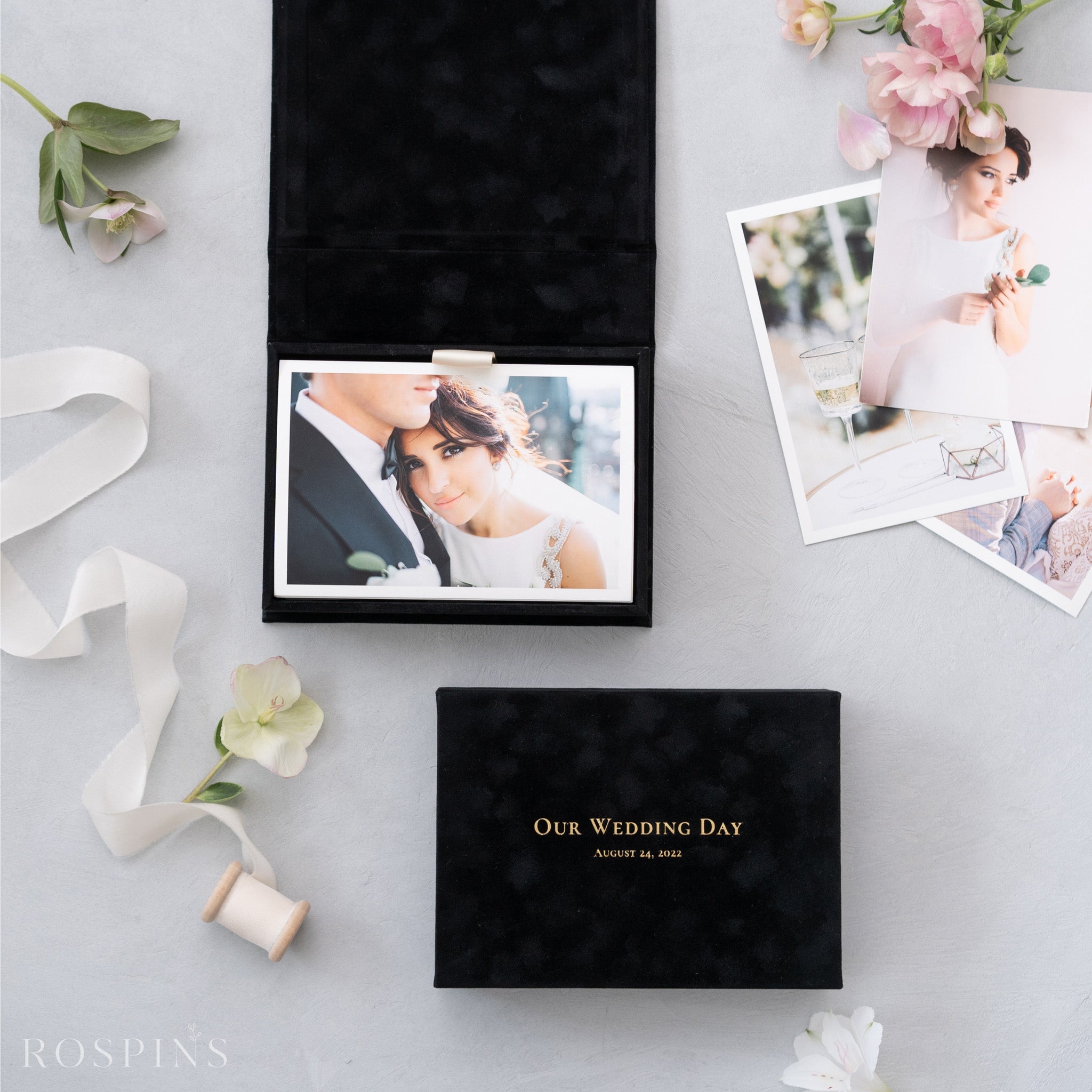 Velvet Photo Box - Black