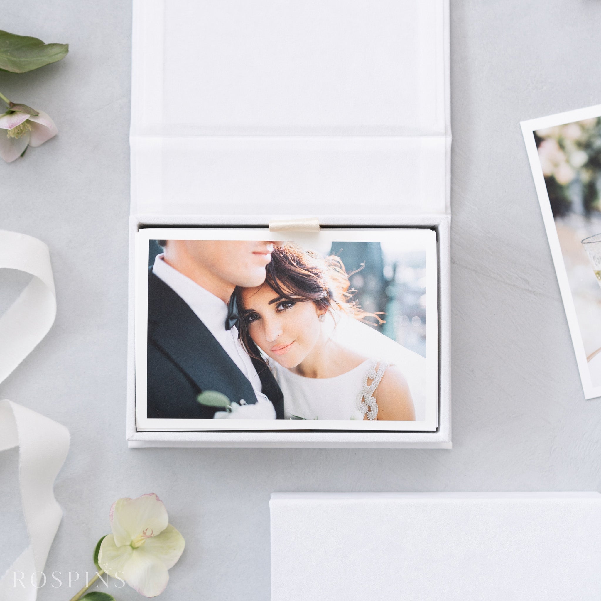 Velvet Photo Box - Bright White