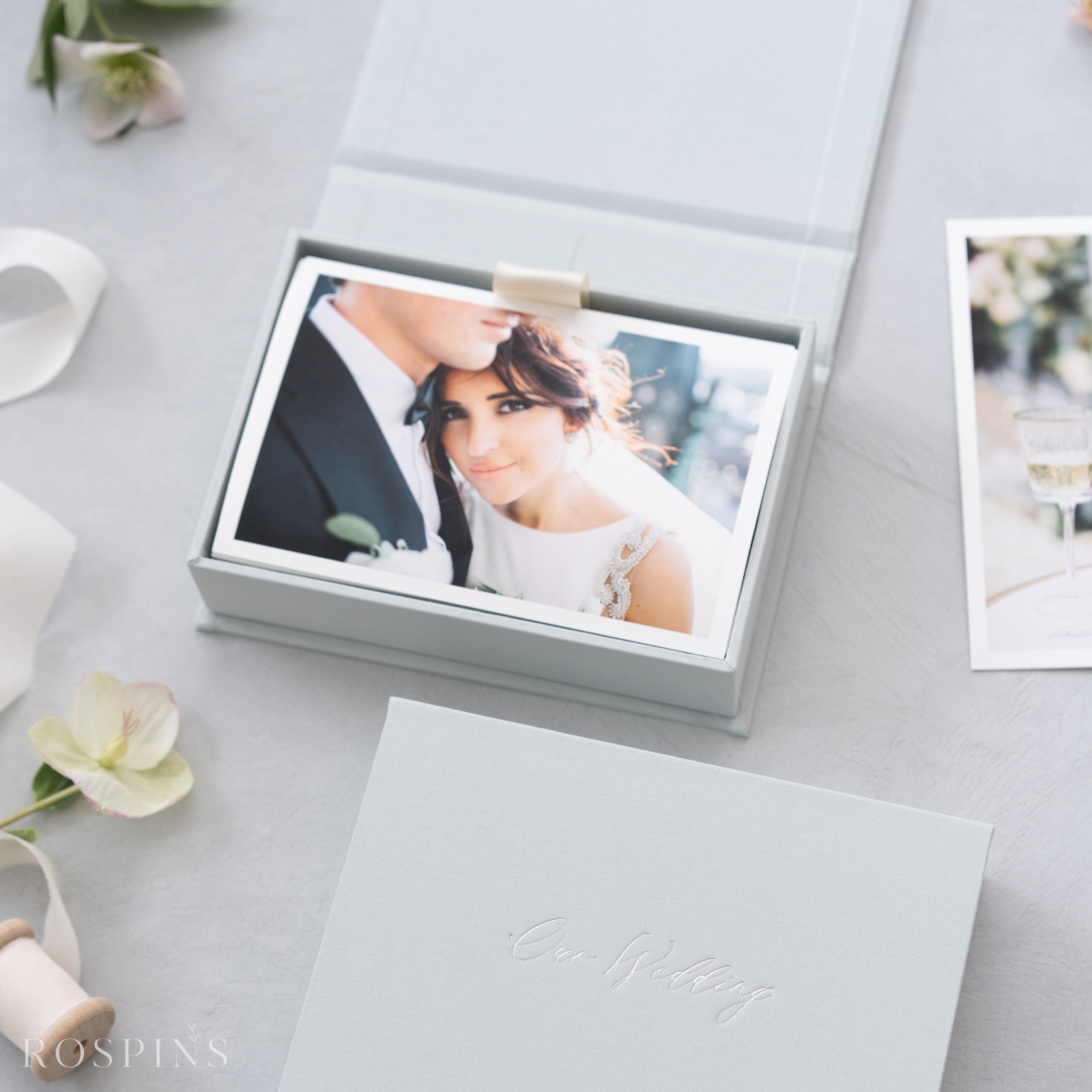 Linen Photo Box - Beau Blue