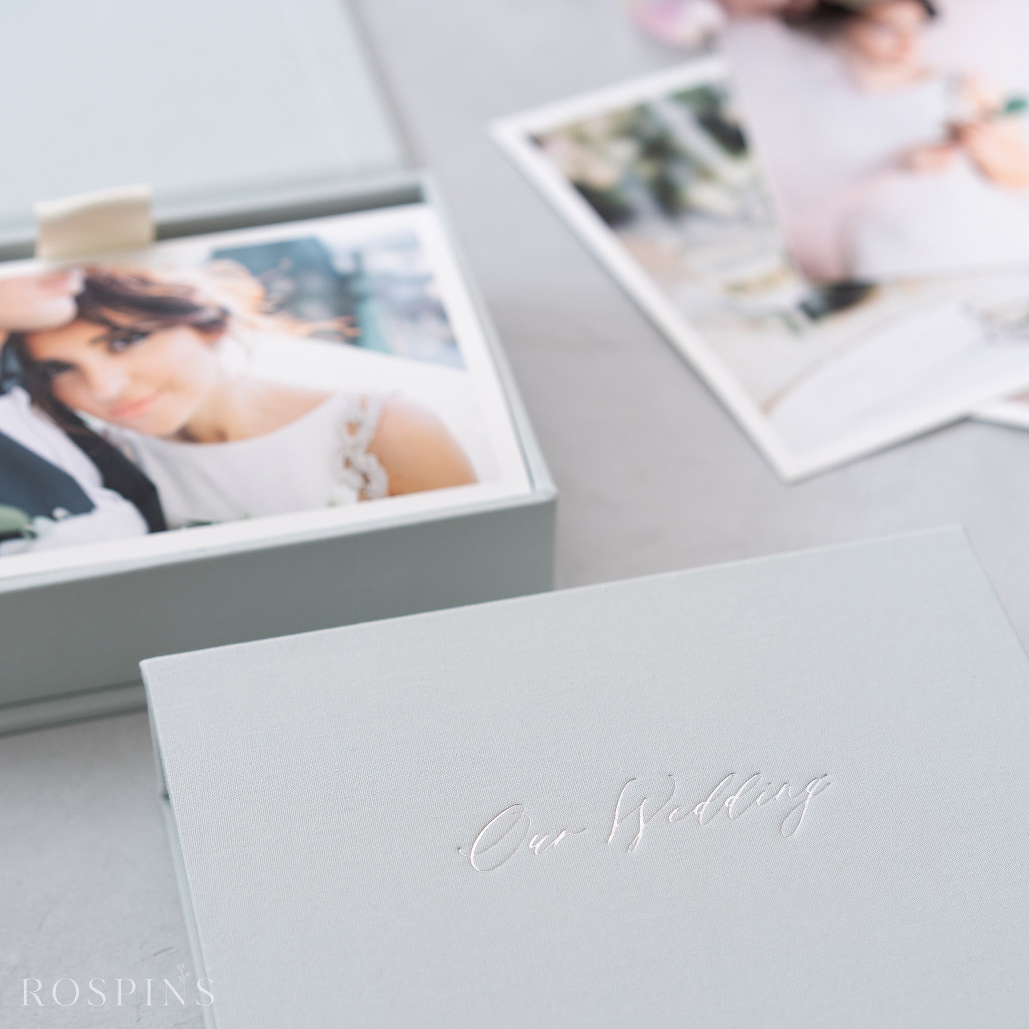 Linen Photo Box - Beau Blue