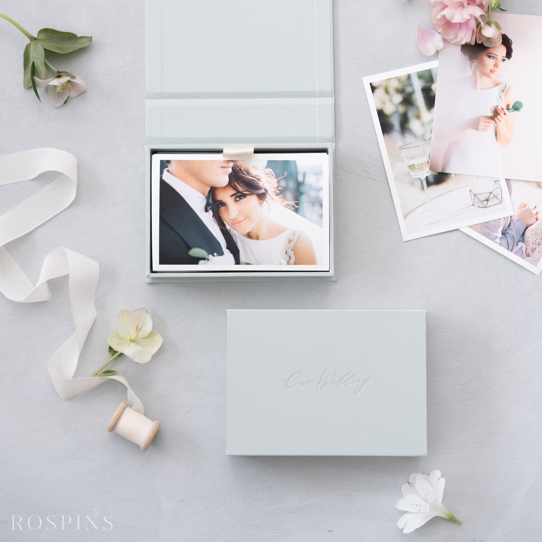 Linen Photo Box - Beau Blue