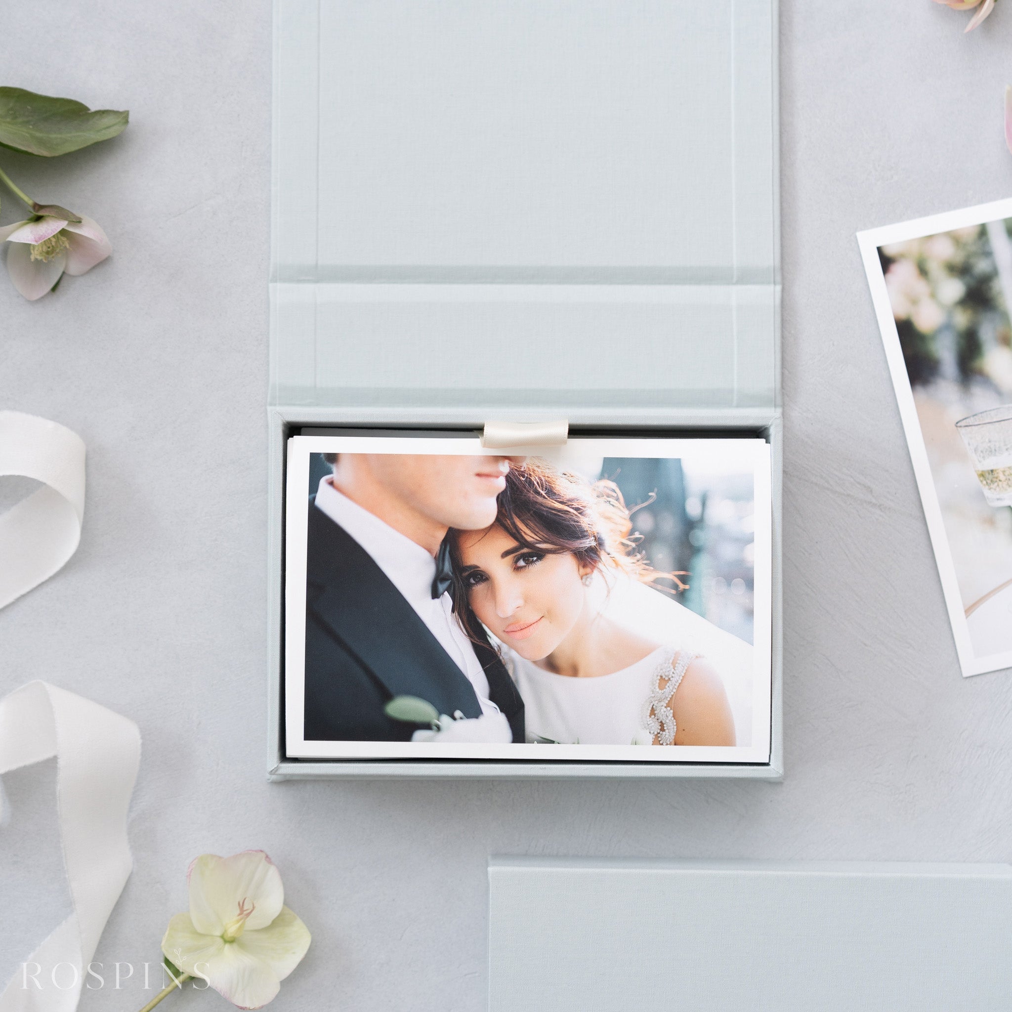 Linen Photo Box - Beau Blue