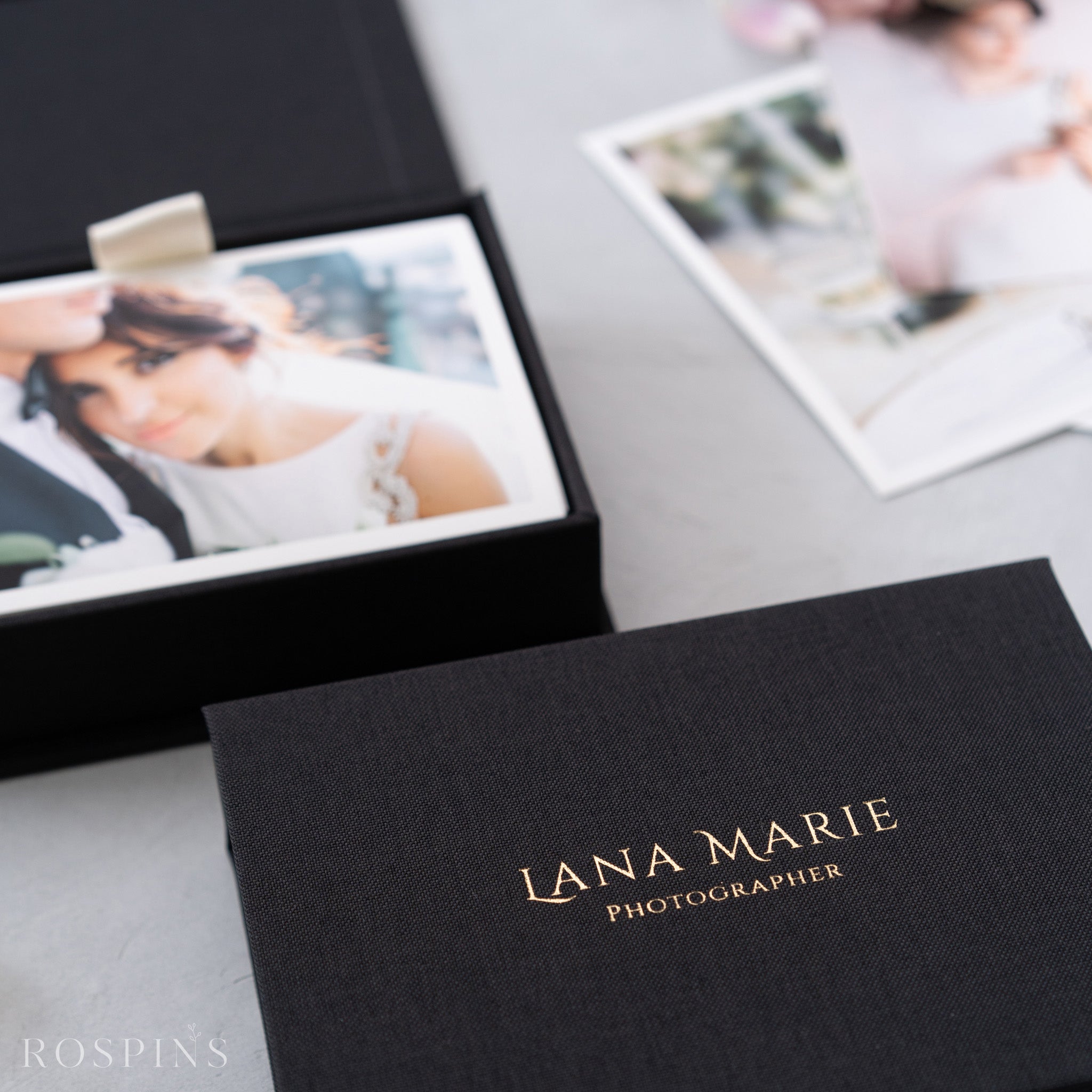 Linen Photo Box - Black