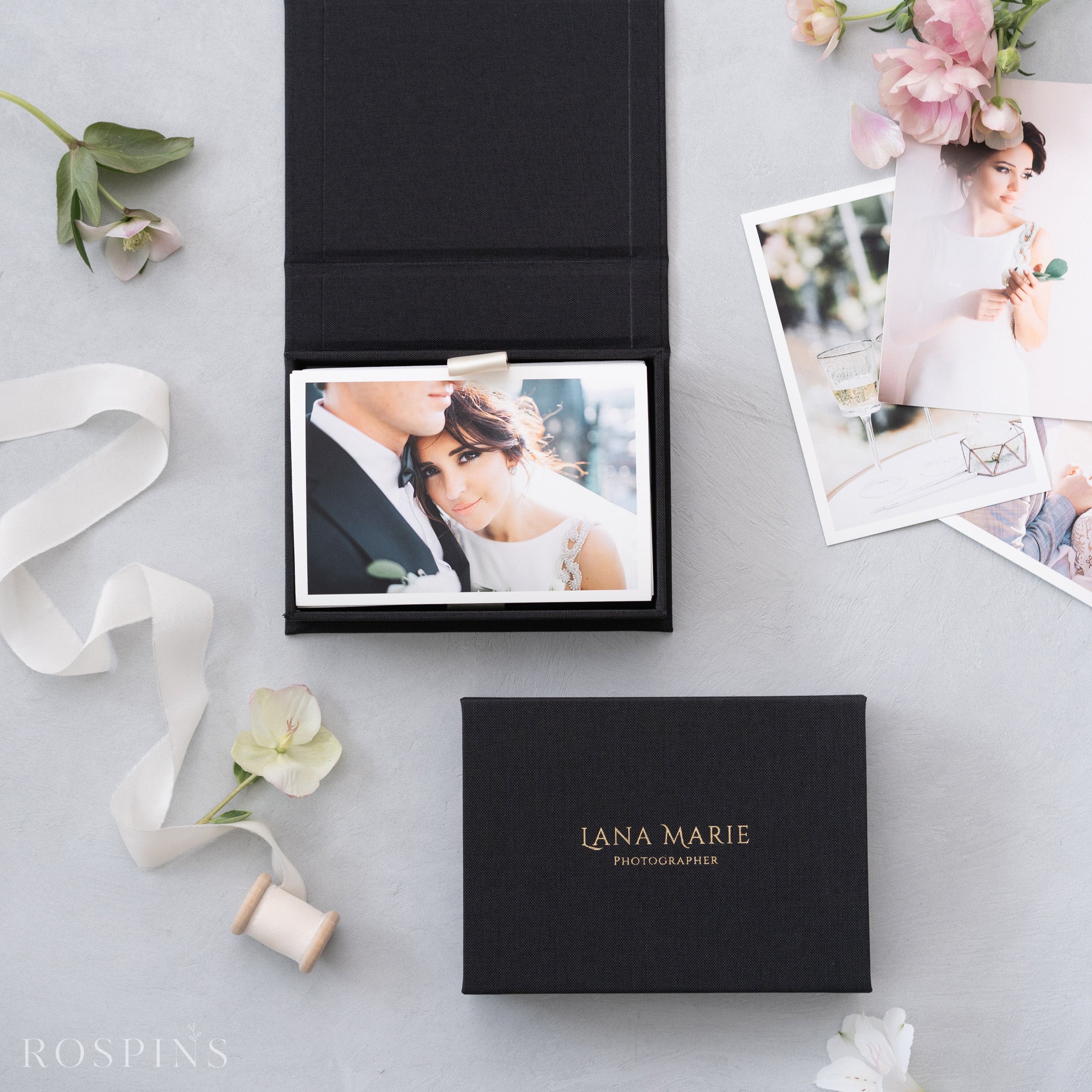 Linen Photo Box - Black